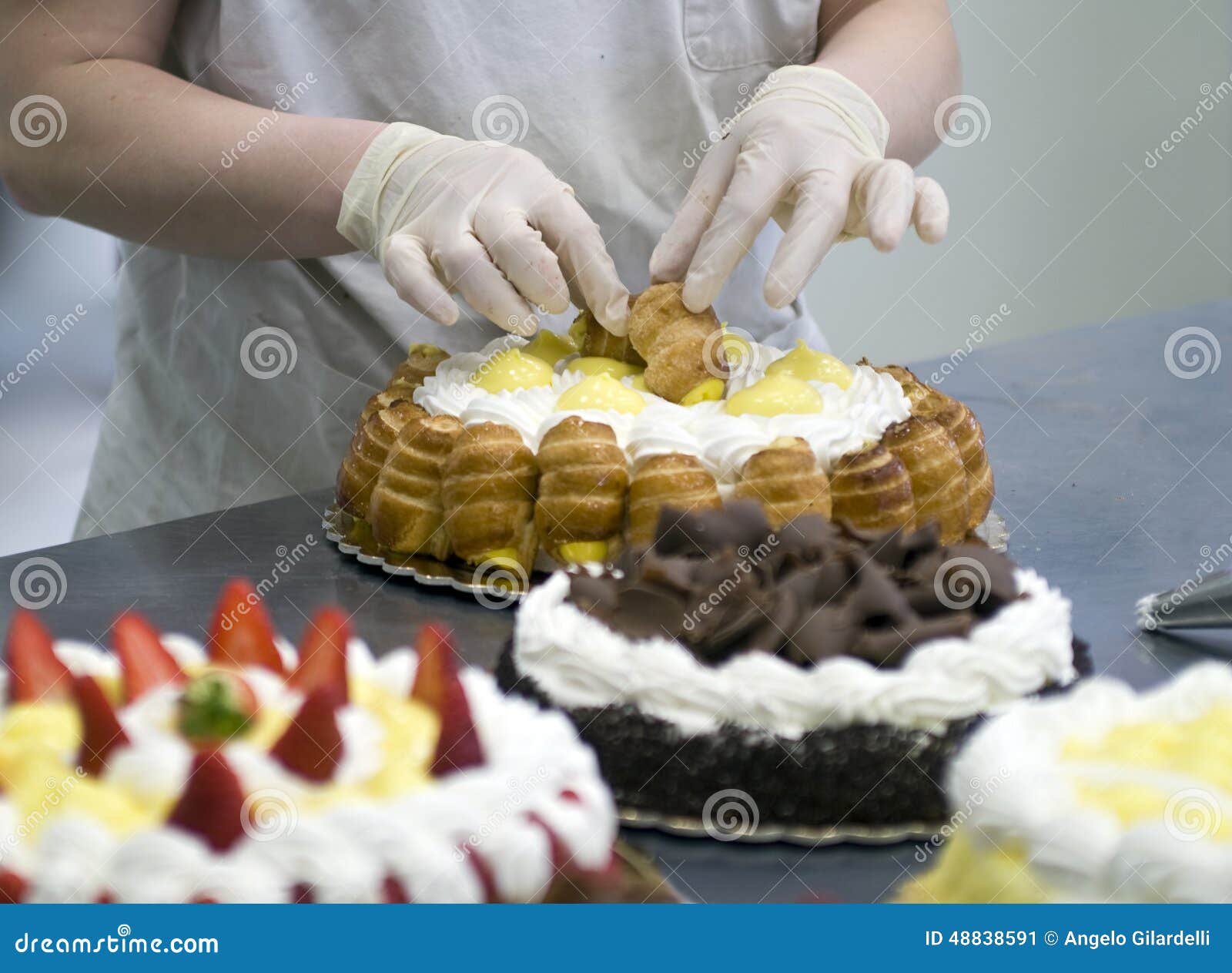 Cake decoration stock image. Image of patisserie, sugar 48838591