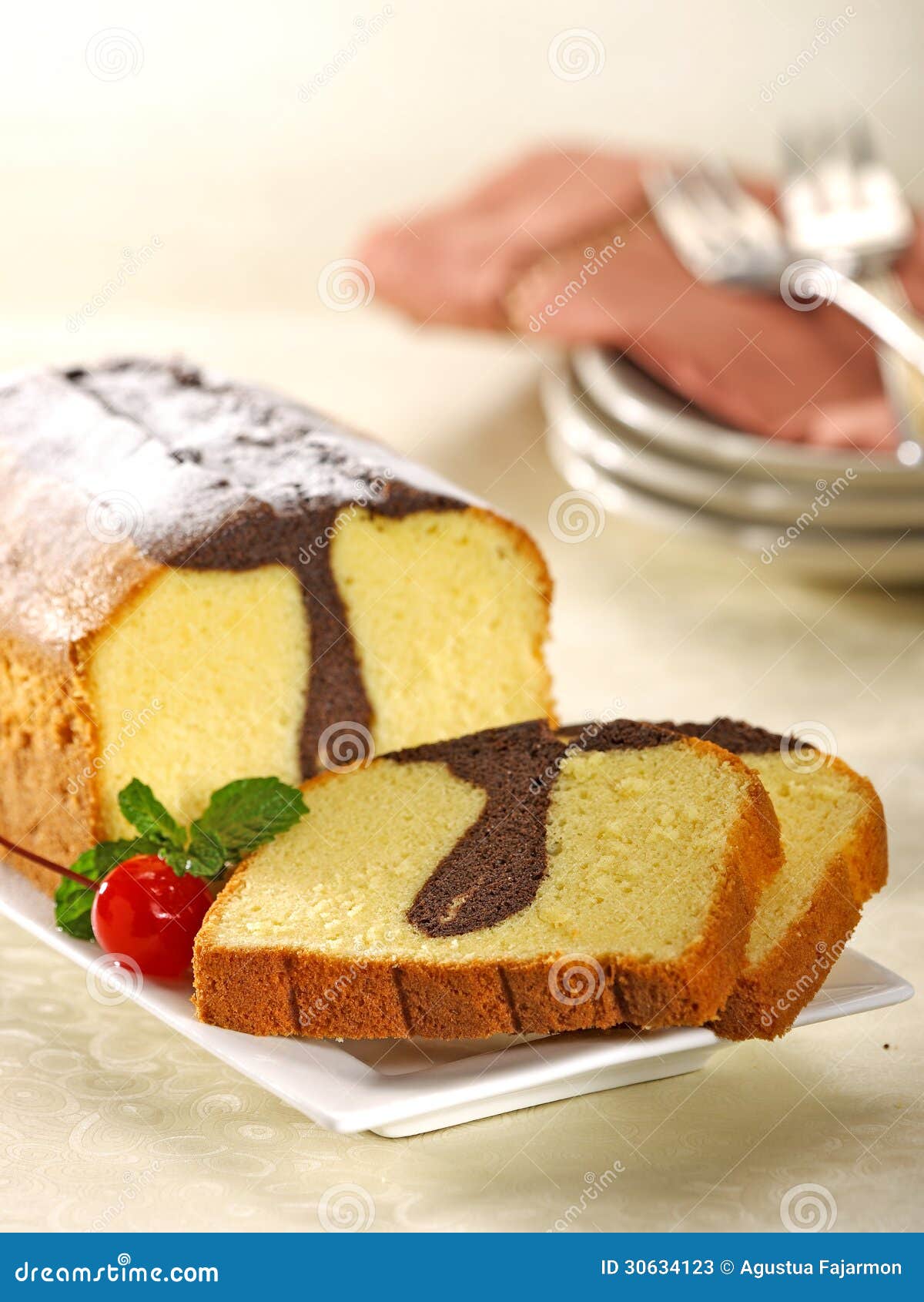 Cake stock image. Image of delicious, snack, cheery, cake 30634123