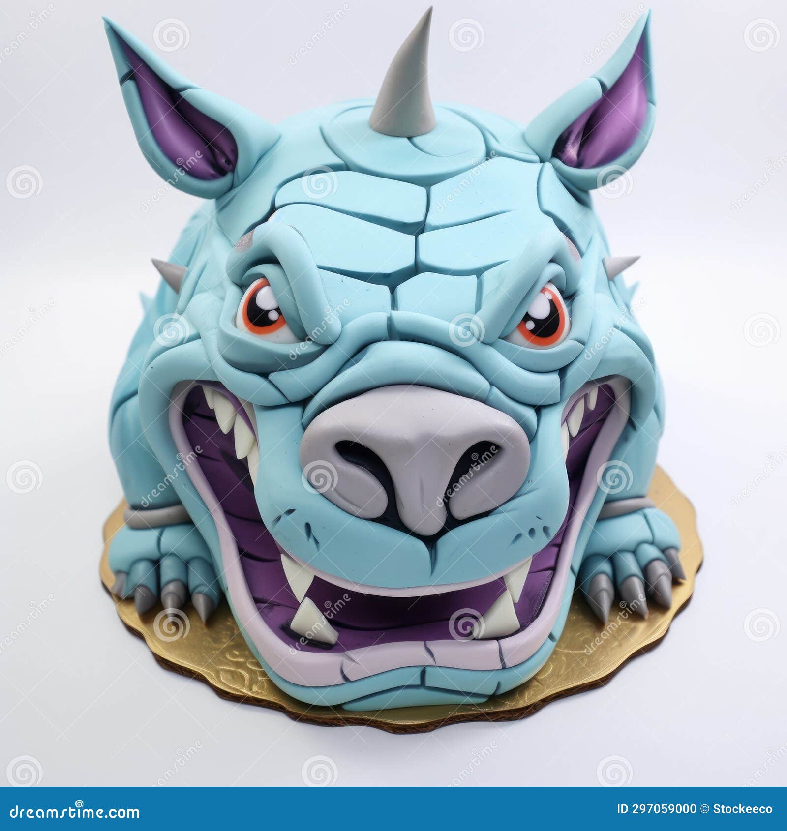 dragon cake: a cartoon realism masterpiece with caninecore vibes