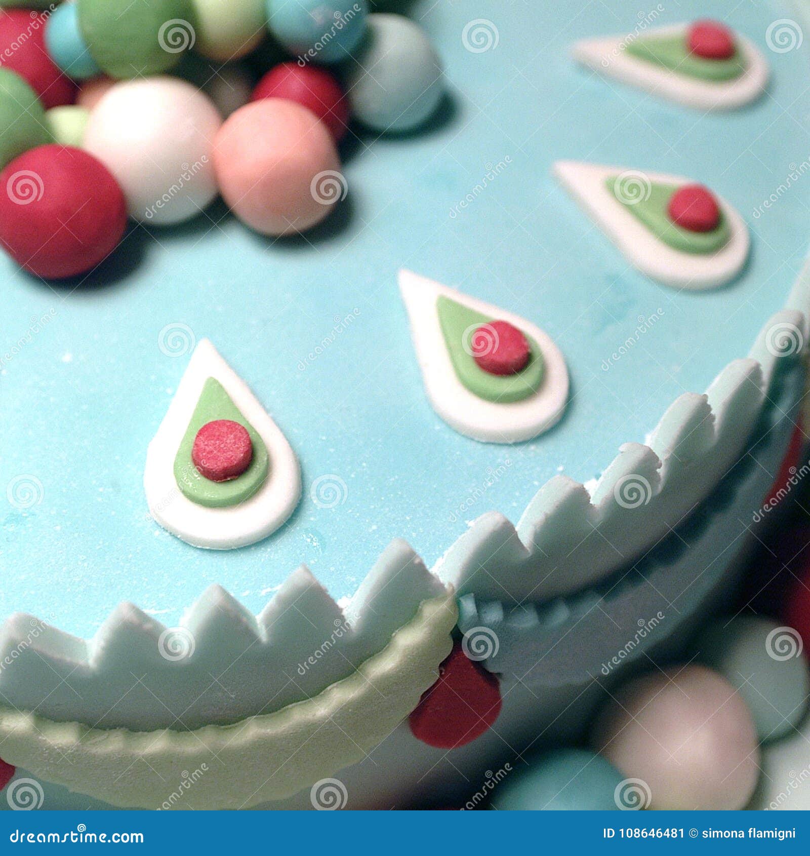 Cake with Fondant Decoration Stock Image Image of gift, pattern 108646481