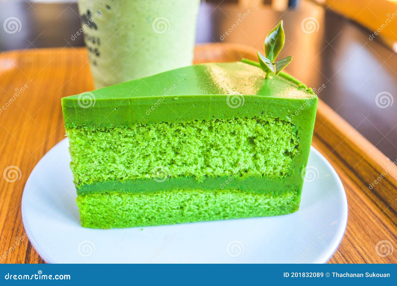 Cake green tea stock image. Image of green, desert, cake 201832089