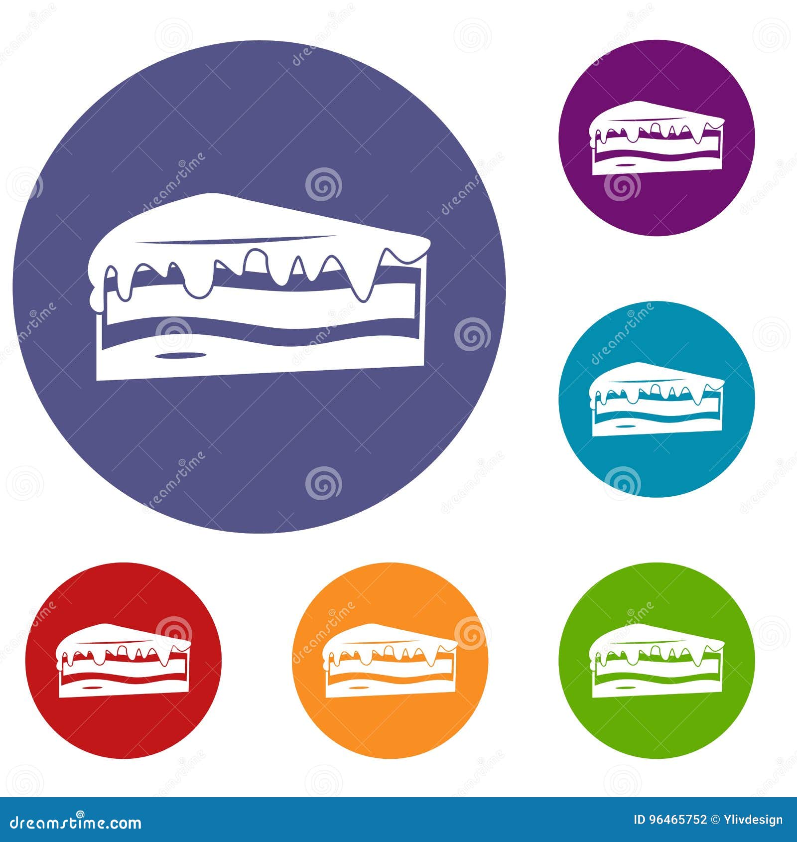 Cake icons set stock vector. Illustration of blue, icons 96465752