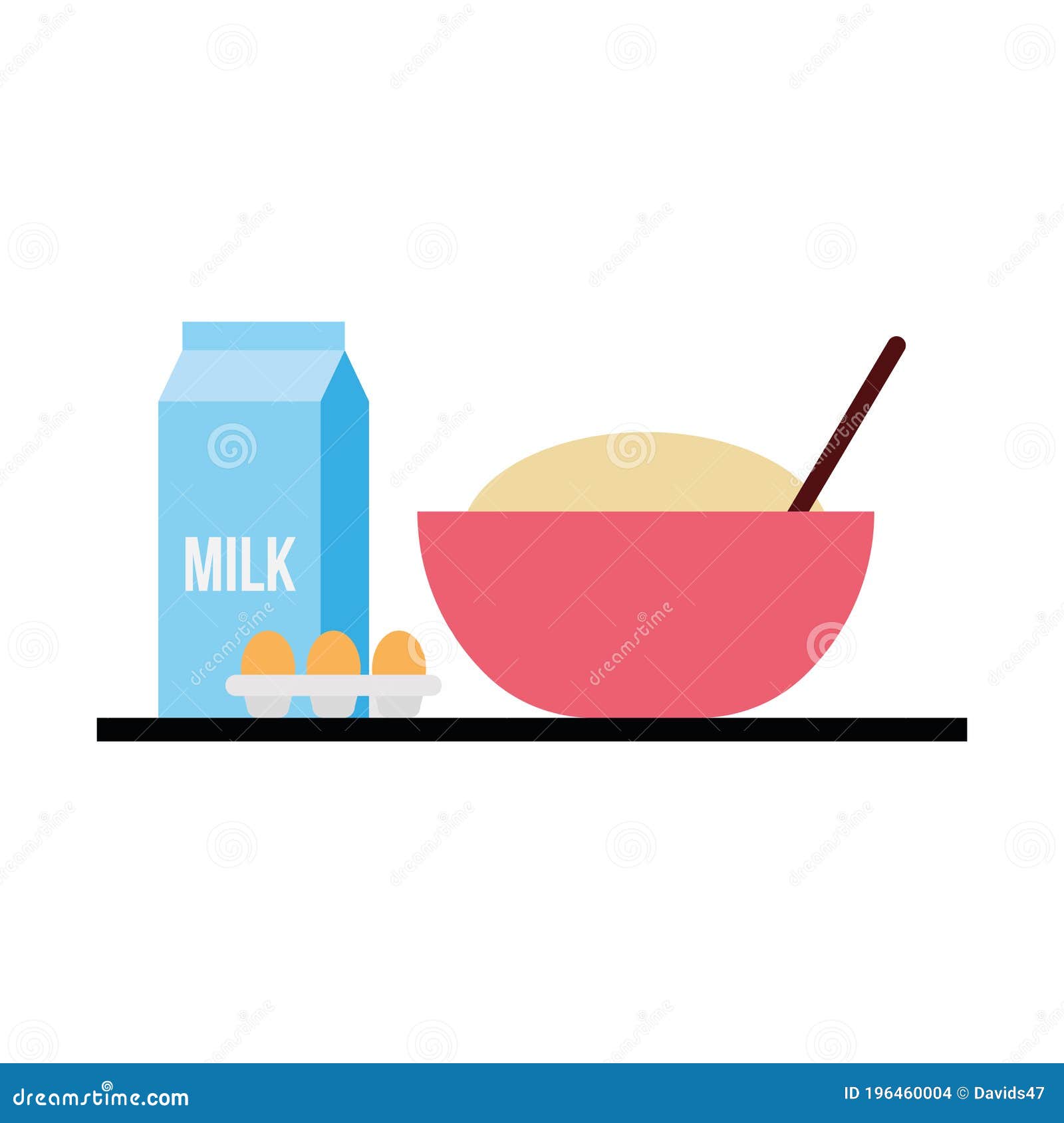 Cake ingredients icon stock vector. Illustration of vector 196460004
