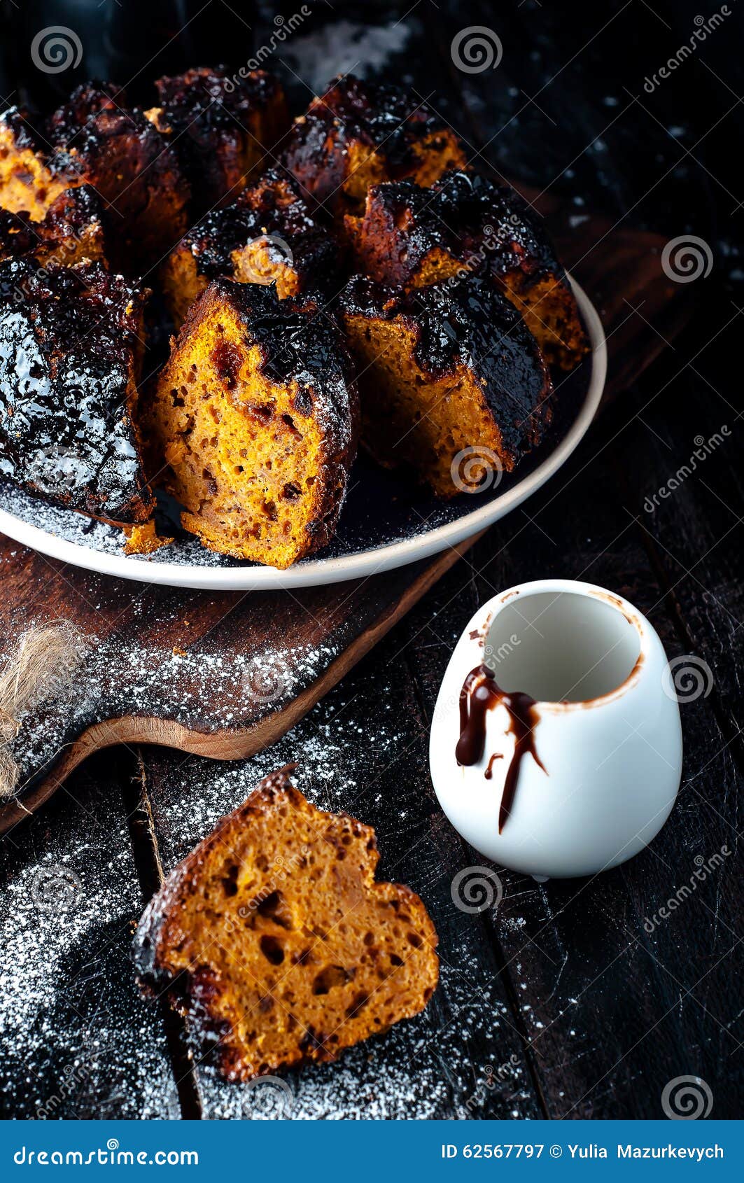 Cake with Jam and Chocolate Stock Image Image of baking, decorated
