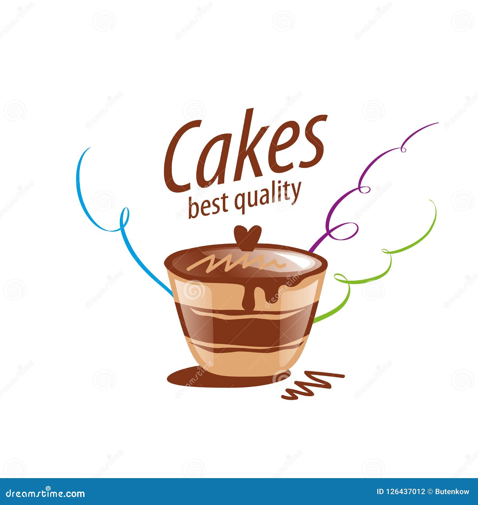 Vector cake logo stock vector. Illustration of graphic - 126437012