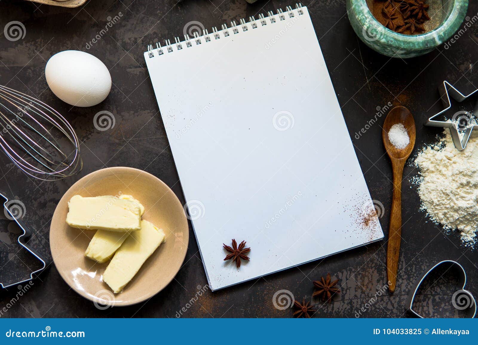 Cake Making. Cookies Ingredients Flour, Egg, Butter, Baking Powder ...