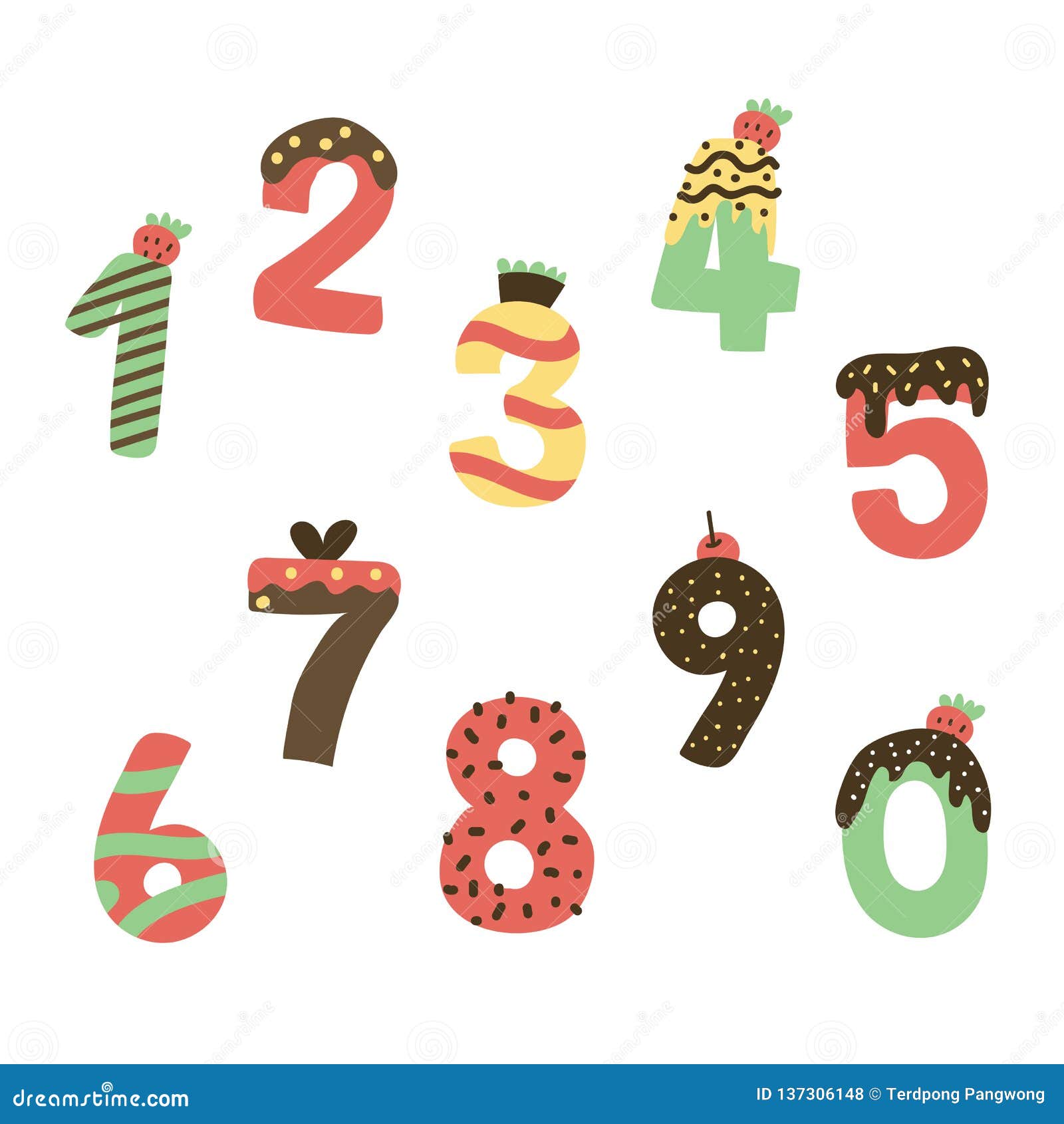 Cake number vector design stock vector. Illustration of game 137306148