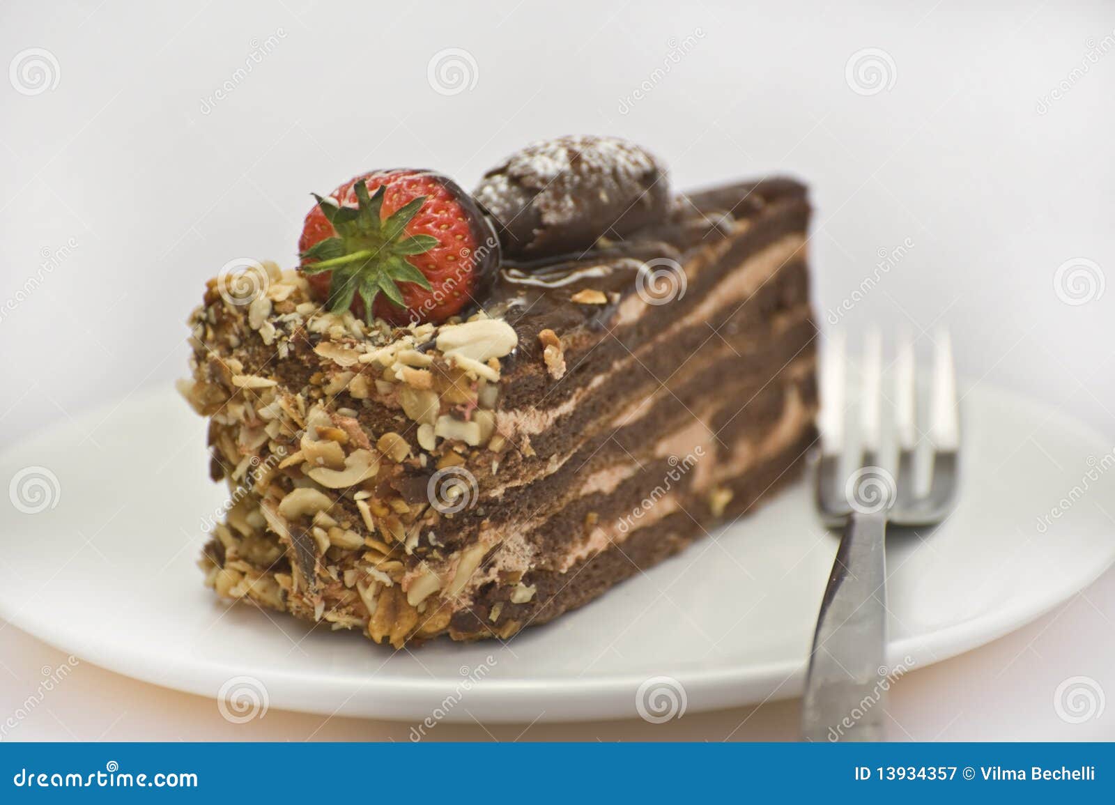 Cake on the plate stock image. Image of birthday, delicious 13934357