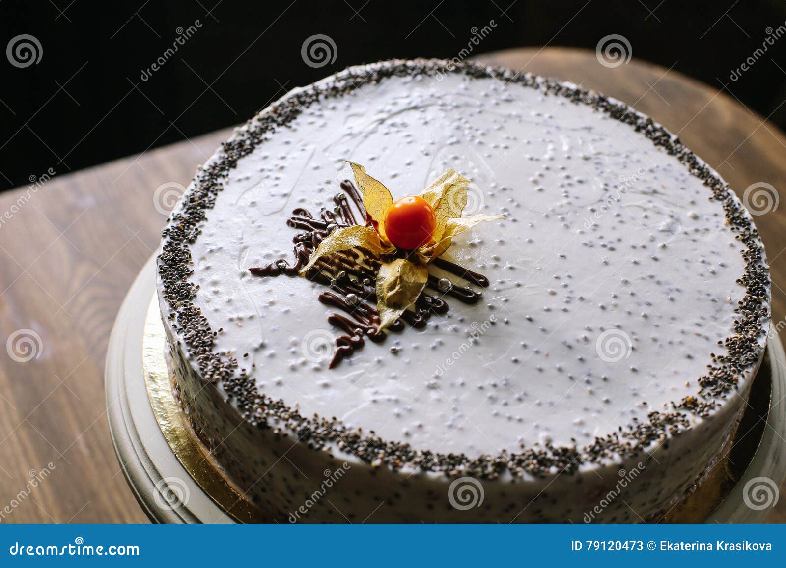 Cake with poppy seeds stock image. Image of cozy, confectionery 79120473