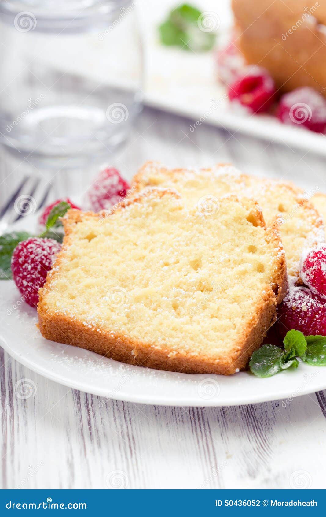 Cake with Raspberries and Mint Leaves Stock Photo Image of biscuits