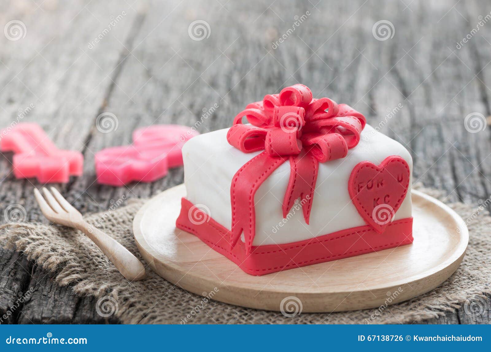 Cake of Ribbon Box stock photo. Image of decorated, white 67138726