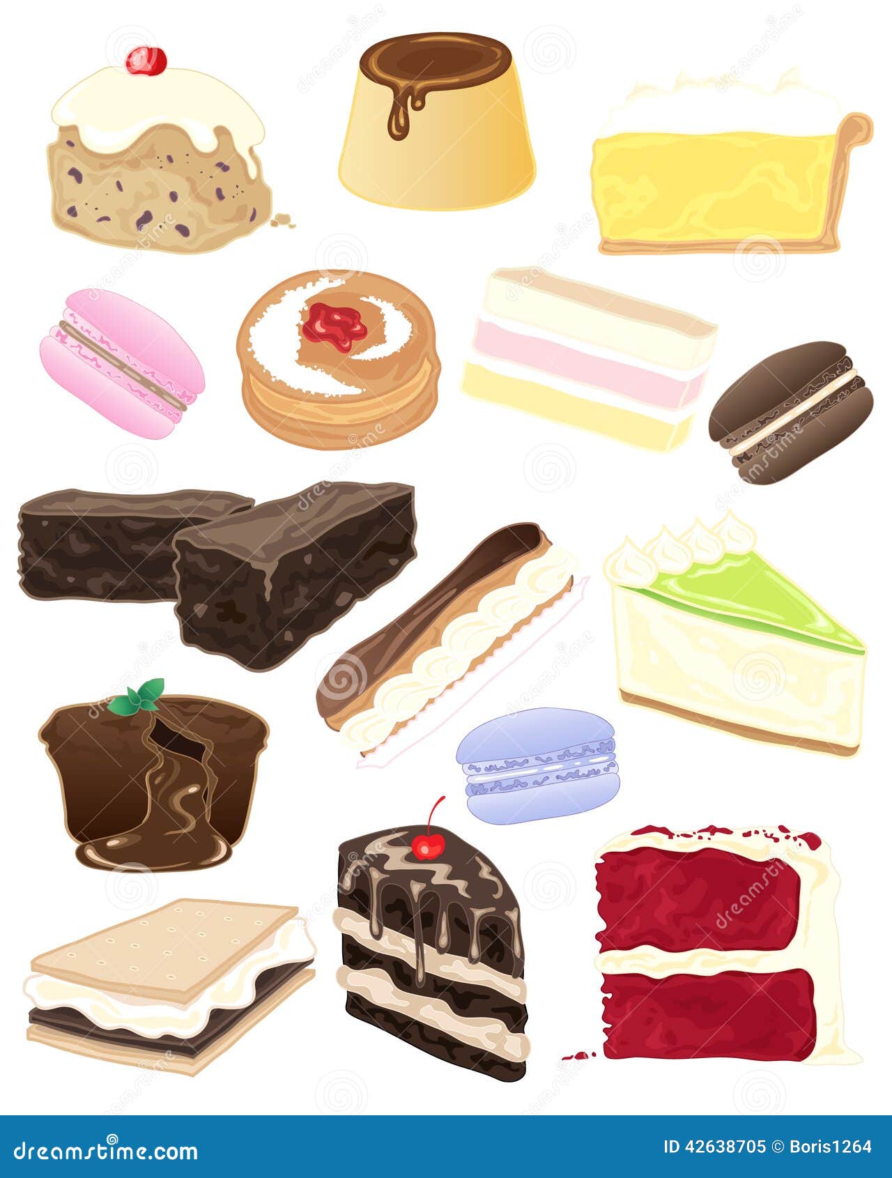 Cake selection stock vector. Illustration of lime, abstract 42638705