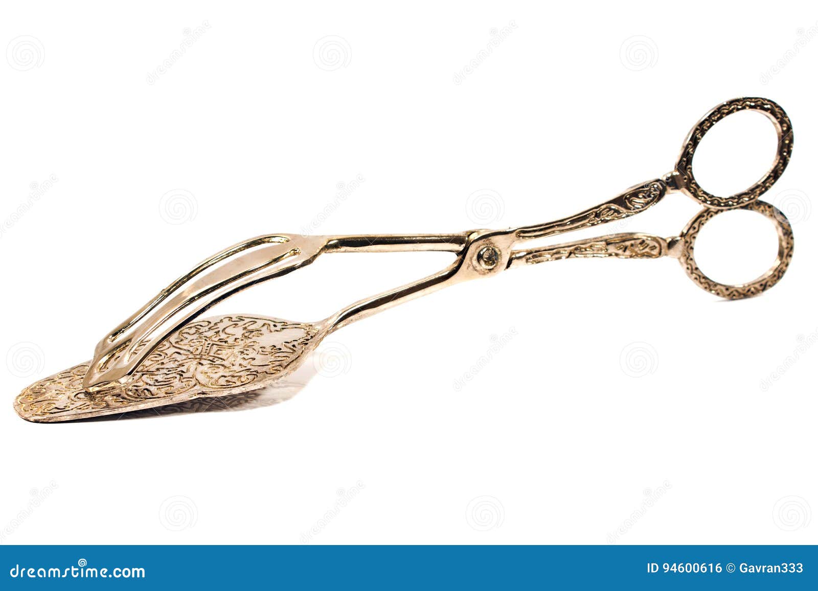 Cake Serving Tongs Isolated on White Stock Photo Image of tong