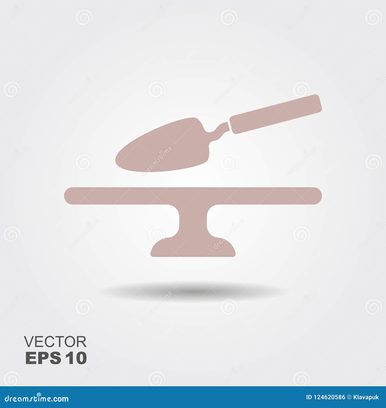 Download Cake Stand And Spatula Icon. Vector Illustration Stock ...