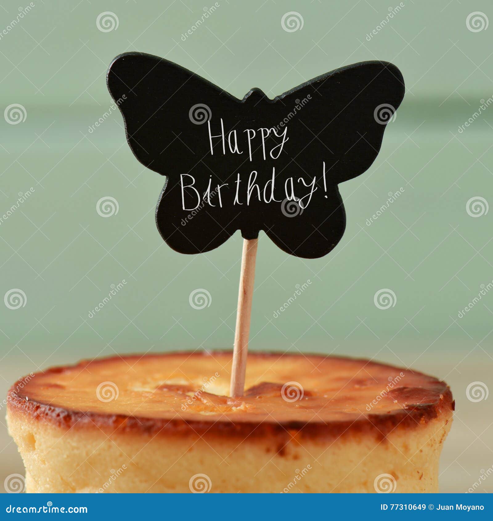 Cake and Text Happy Birthday Stock Image - Image of food, home: 77310649