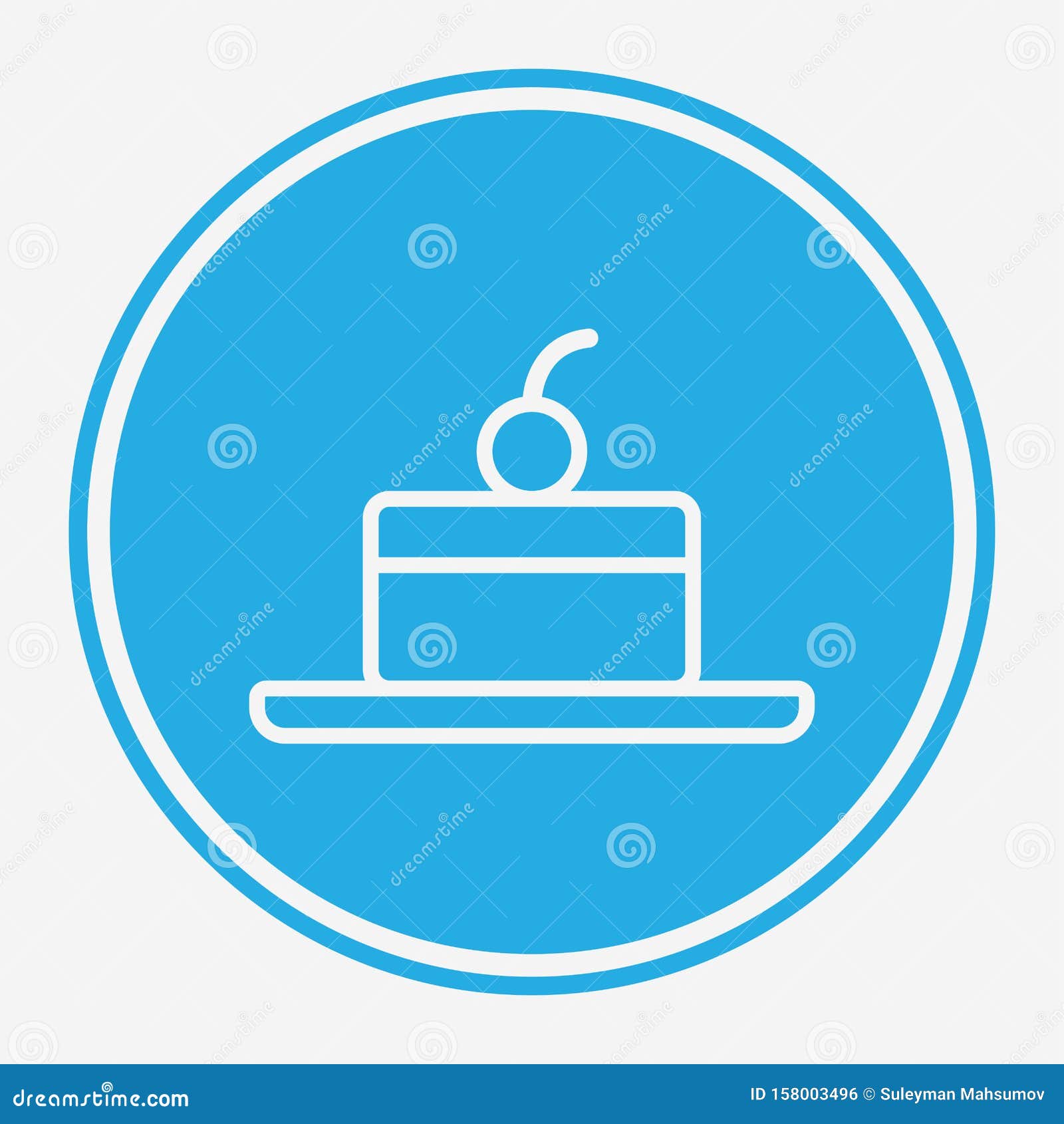 Cake Vector Icon Sign Symbol Stock Illustration Illustration of