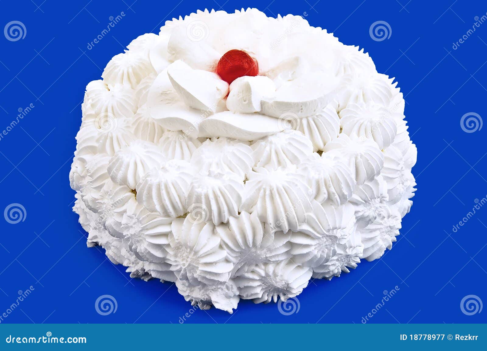 Cake with white cream stock image. Image of biscuit, lush 18778977