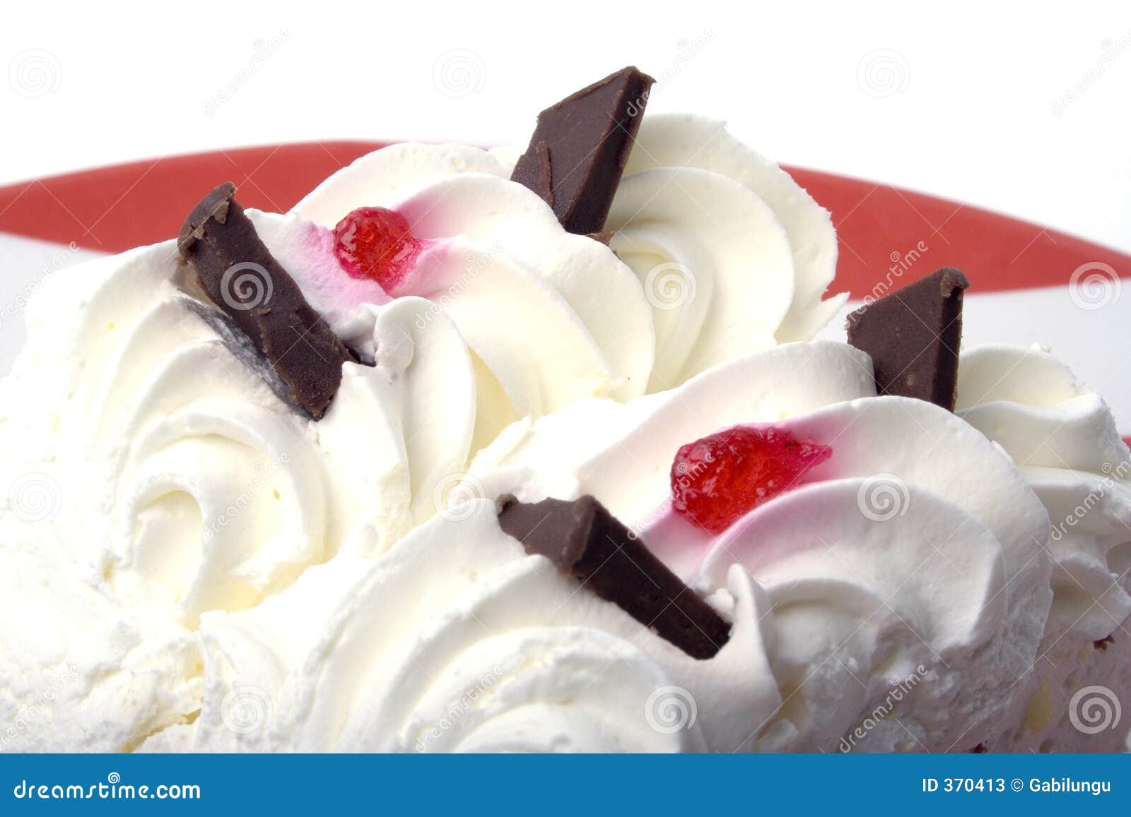 Cake2 κρέμα. κόκκινο λευκό πιάτων κρέμας κέικ
