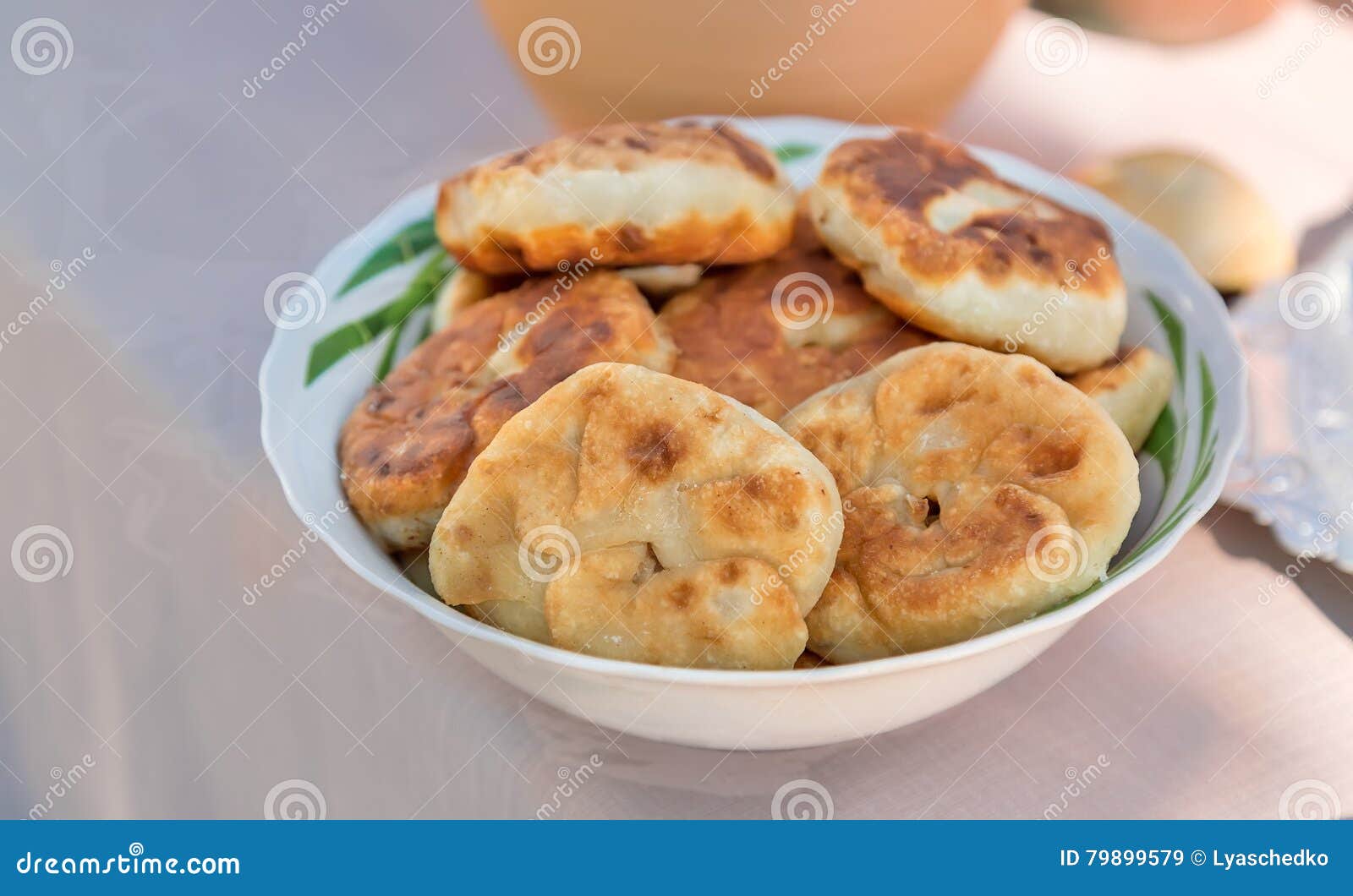 Cakes on a Ceramic Dish on the Table. Stock Image Image of products