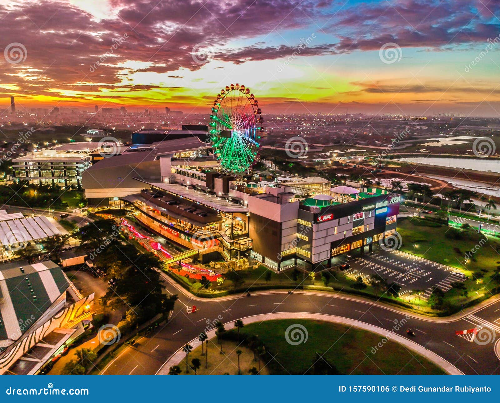 Cakung, East Jakarta, Indonesia (02/Mei/2019) : Aerial View of the