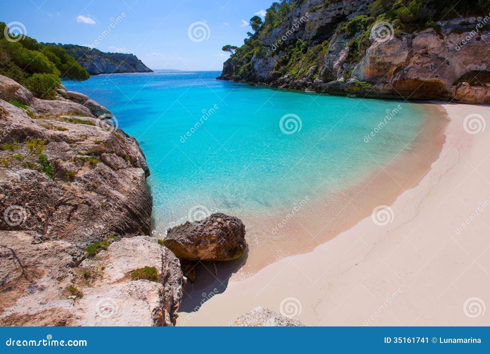 cala macarelleta in menorca at balearic islands