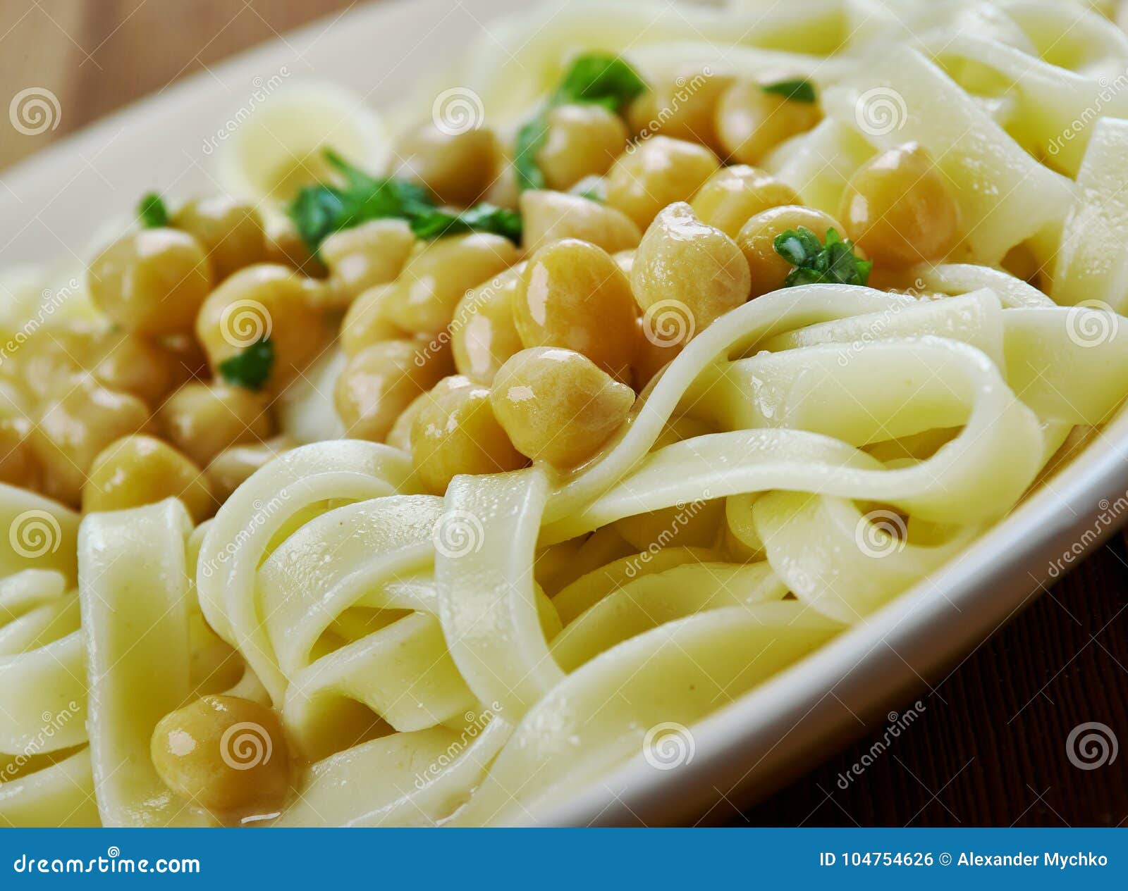calabrian pasta with chickpea