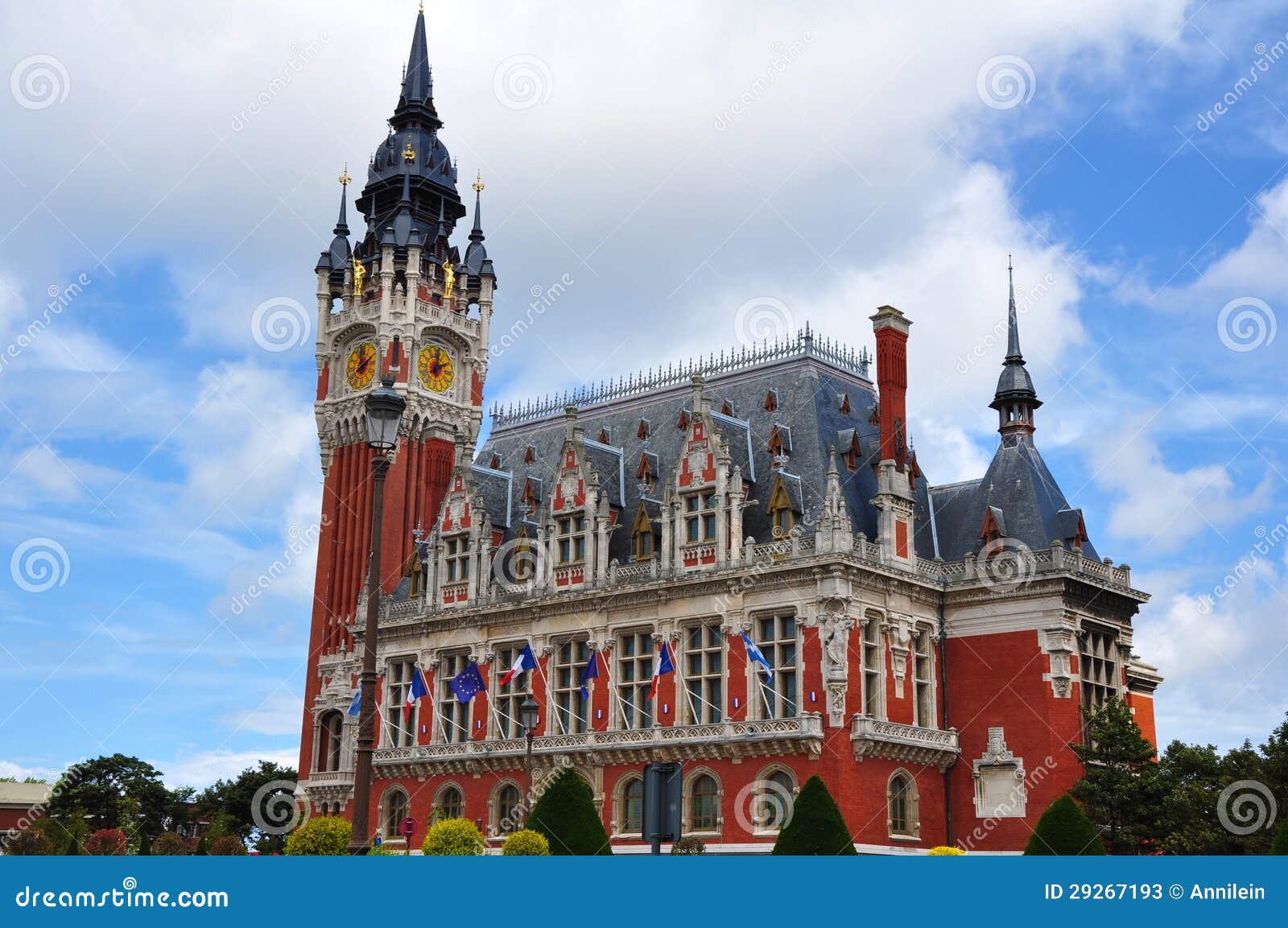 Calais Town Hall stock image. Image of rodin, ornate 29267193