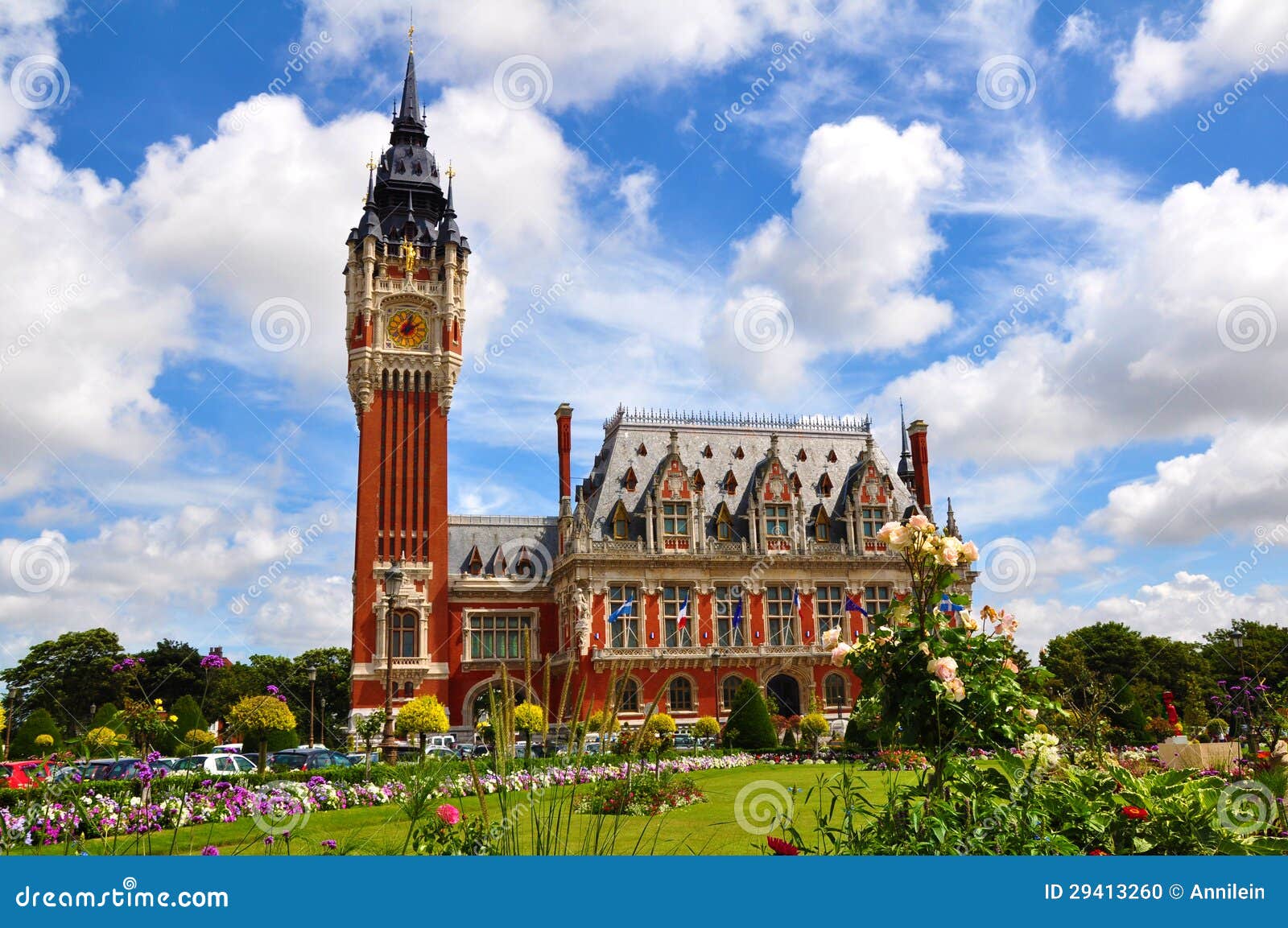 Calais Town Hall stock photo. Image of burghers, holiday 29413260