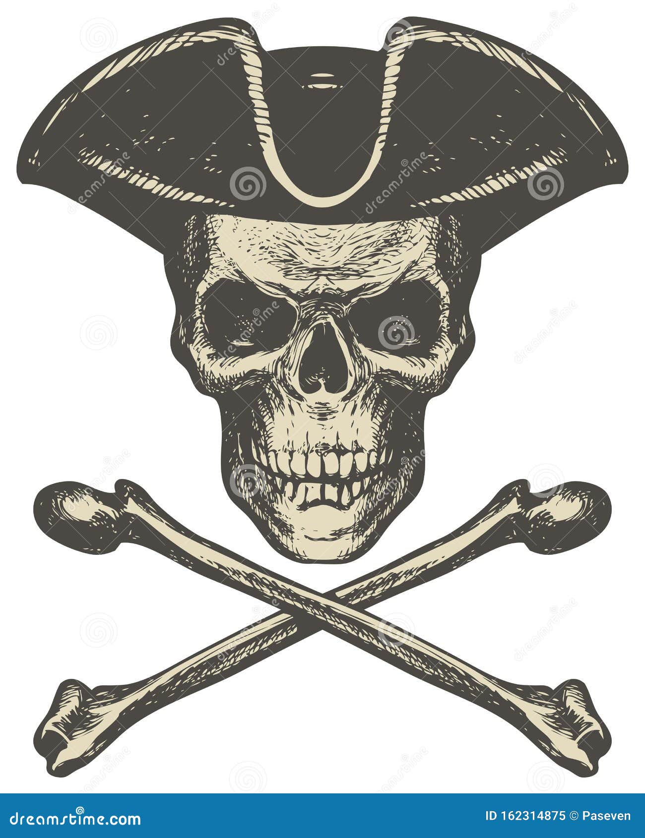 sombrero pirata con calavera y sables cruzados. 7115548 Vector en Vecteezy