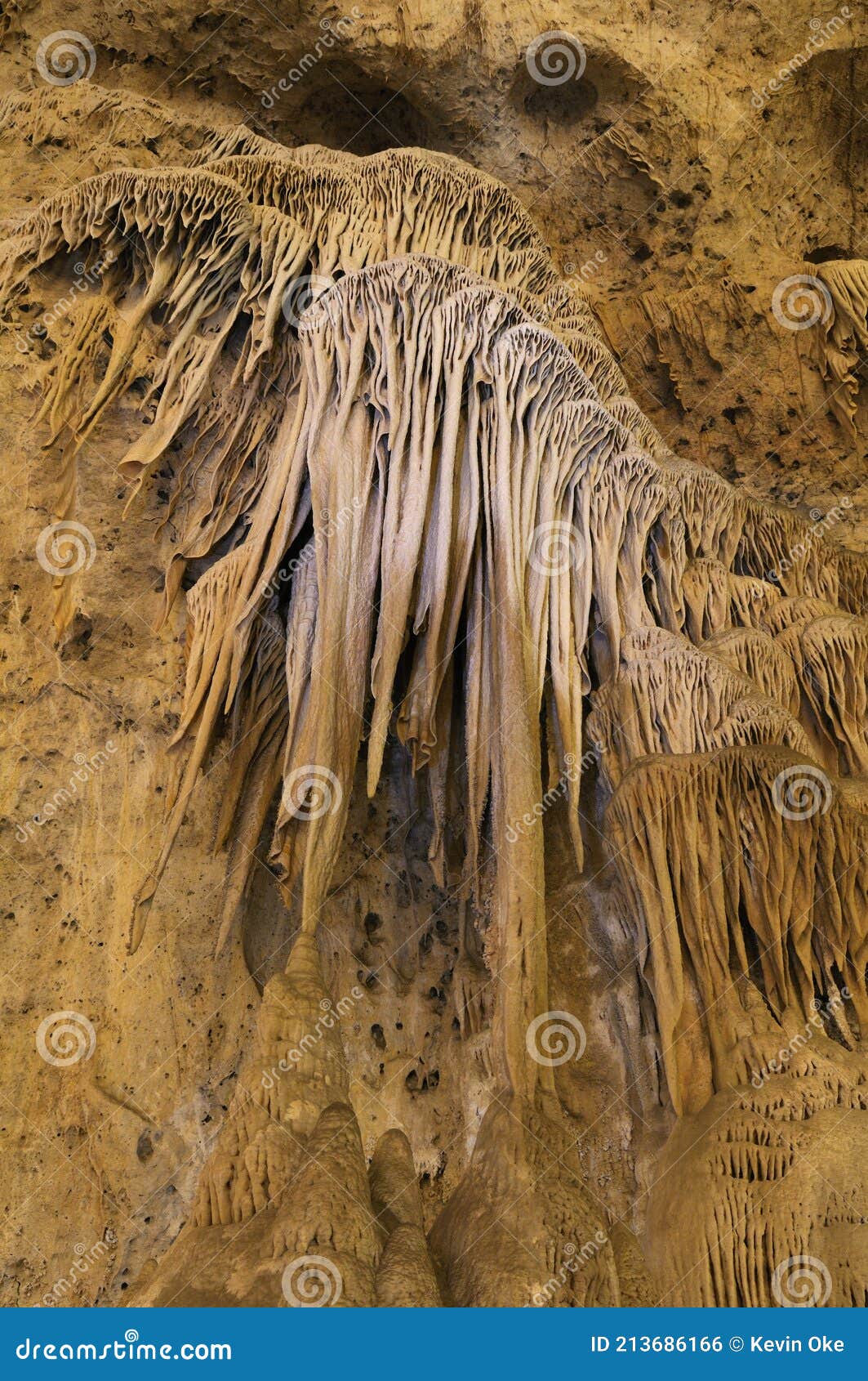 Calcite Flowstone Formation in the Big Room, Carlsbad Caverns National ...