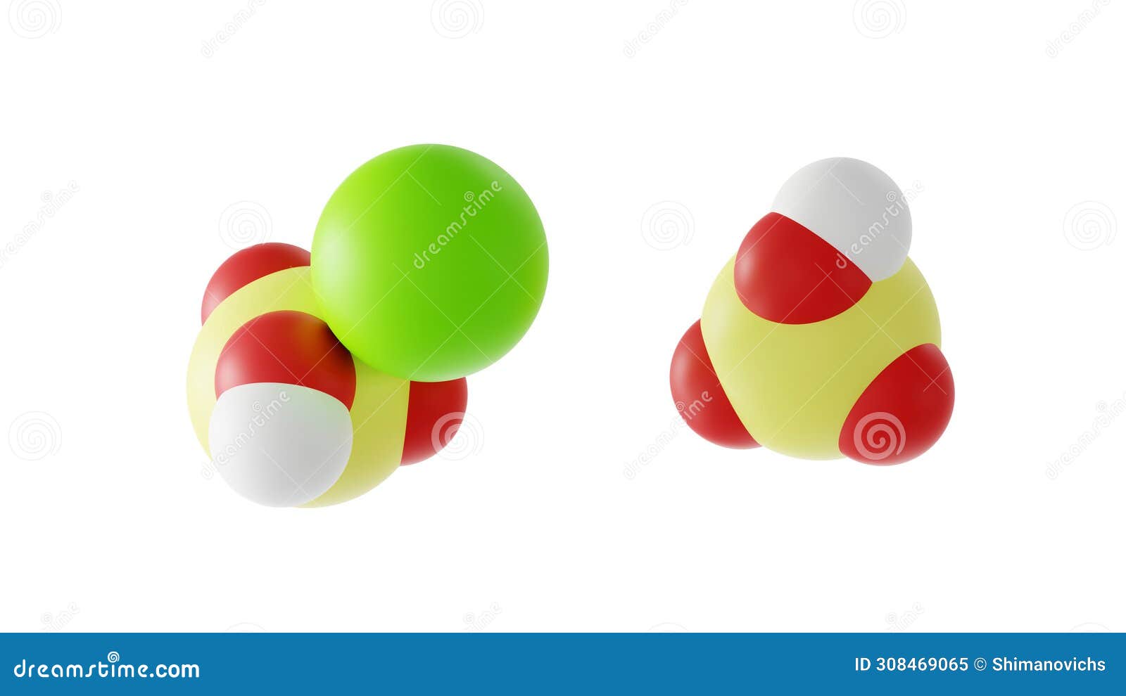 calcium bisulfite molecule, food additive e227, molecular structure,  3d model van der waals
