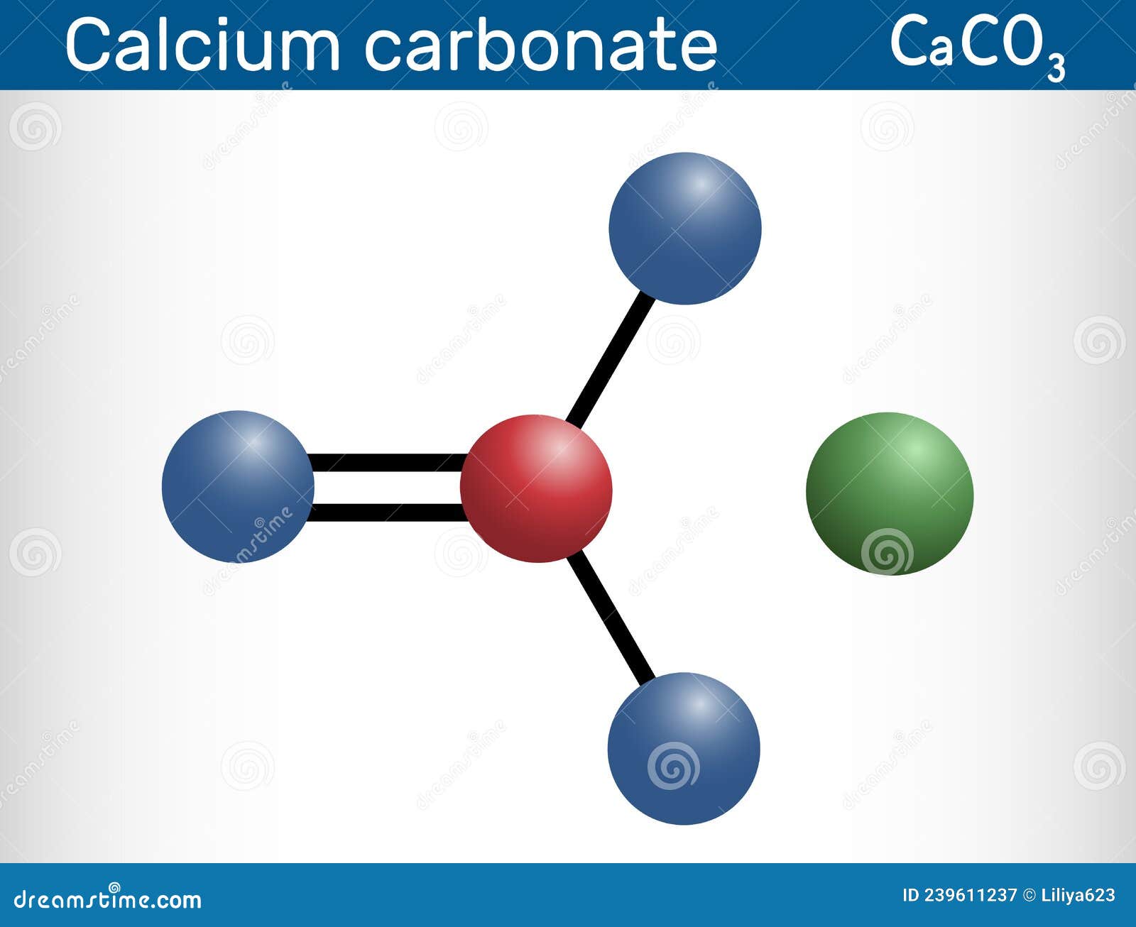 Calcium Carbonate Molecule. it is an Ionic Compound, the Carbonic Salt of  Calcium CaCO3, Calcium Salt, Food Additive E170 Stock Vector - Illustration  of model, formula: 239611237