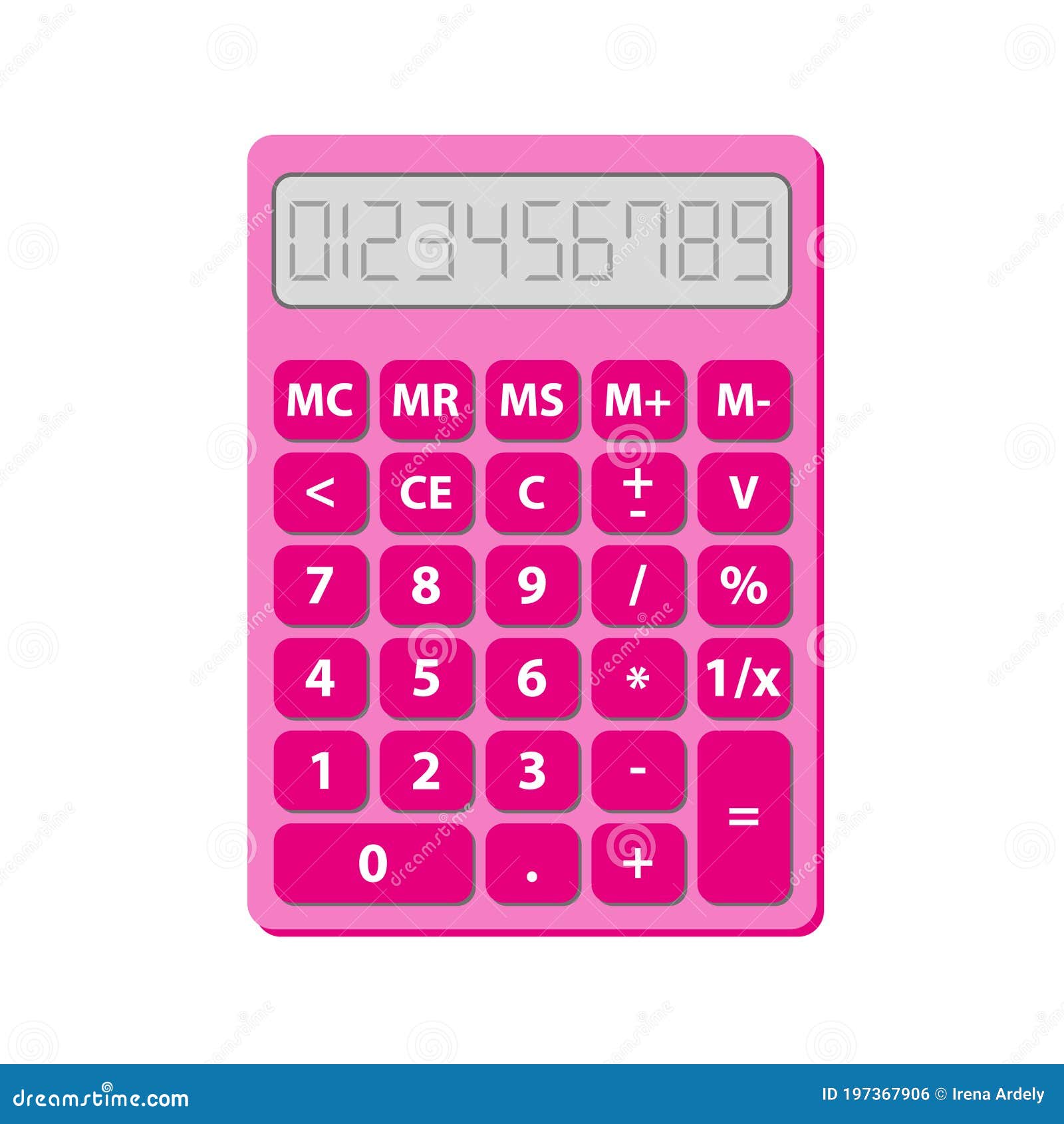 Calcolatrice Rosa Carina Con Numeri E Simboli Matematici Per Bambini a  Scuola Illustrazione Vettoriale - Illustrazione di saggezza, luminoso:  197367906