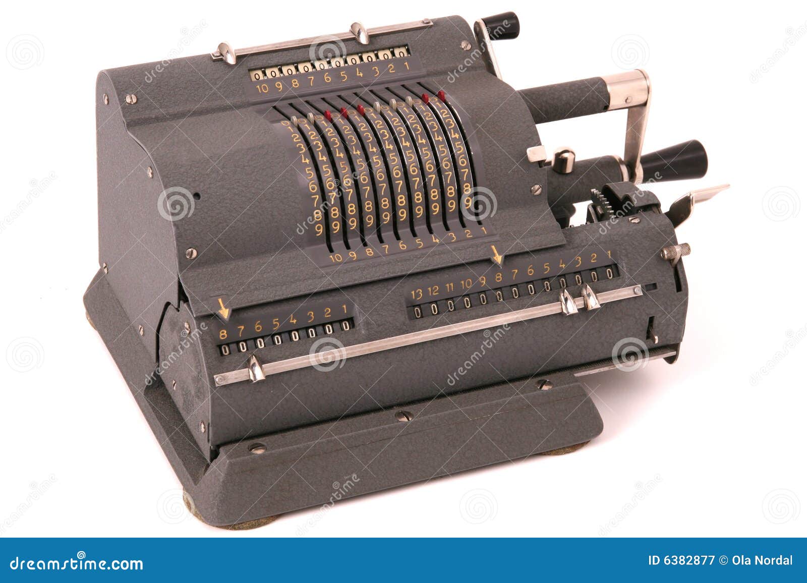 Calculadora mecánica imagen de archivo. Imagen de impuesto - 6382877
