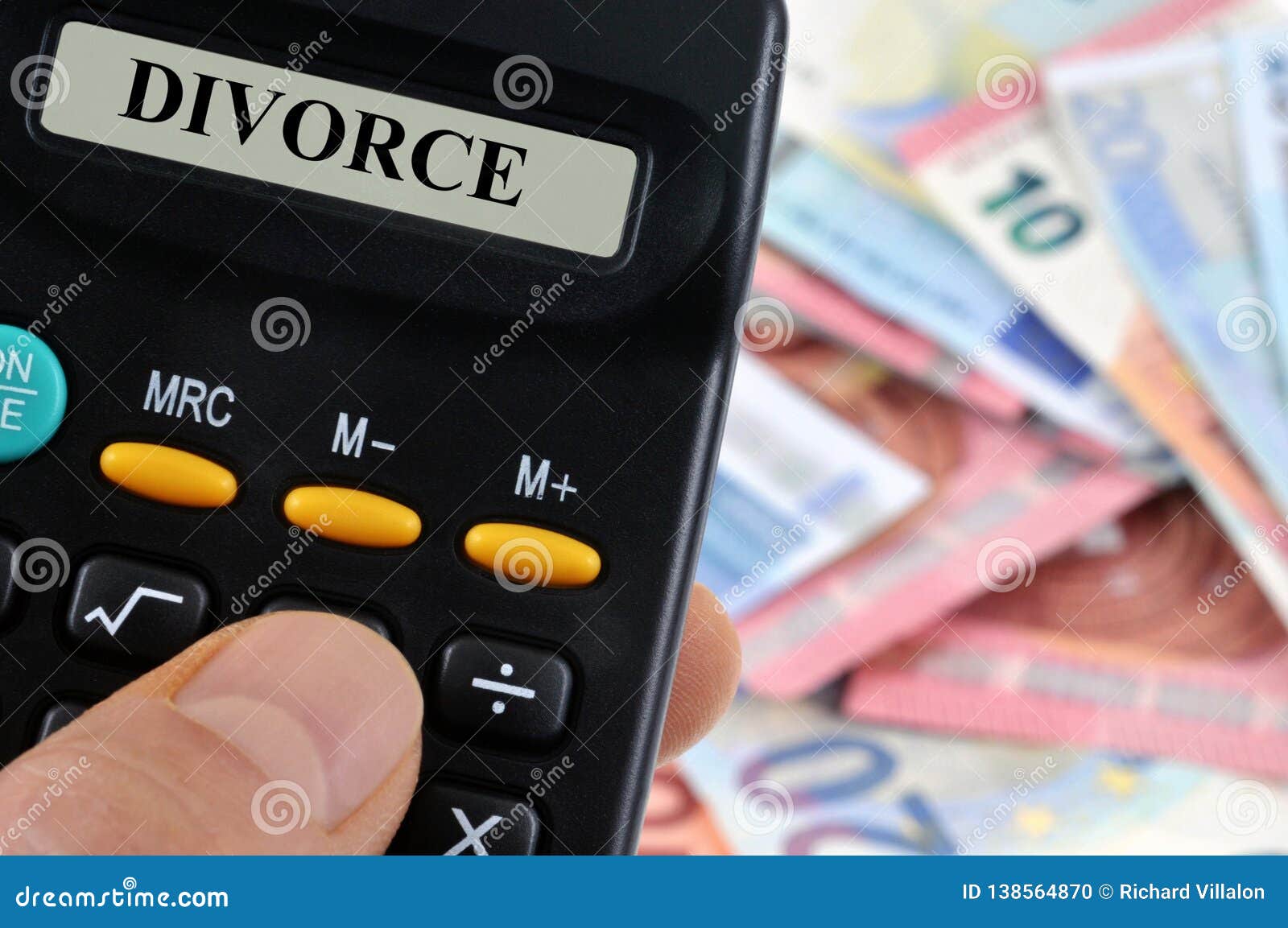 Calculation of the Cost of a Divorce Stock Illustration Illustration