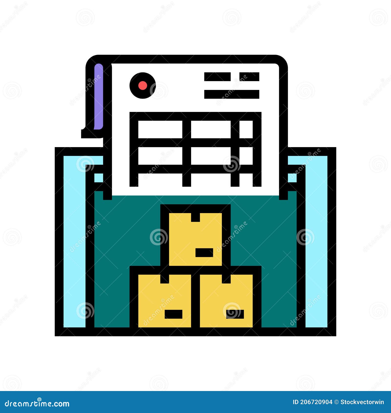 Calculation of Optimal Stock Color Icon Vector Illustration Stock ...