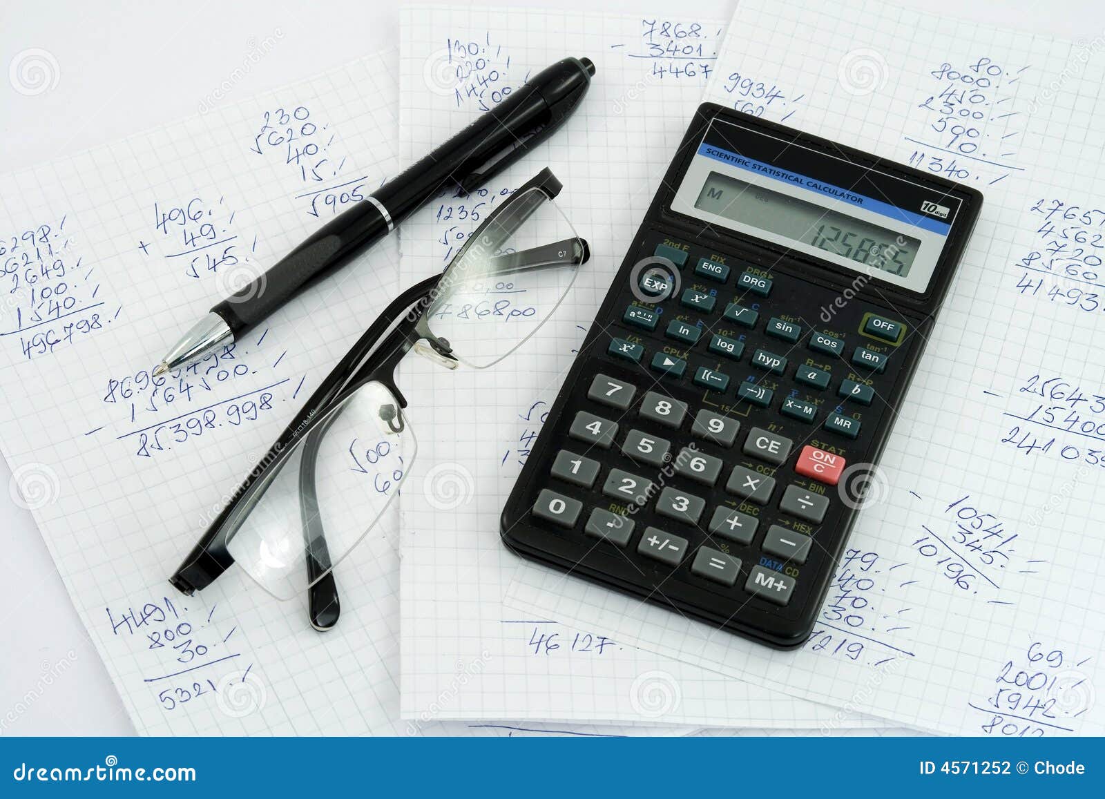 Calculator stock photo. Image of bank, math, office, keyboard 4571252