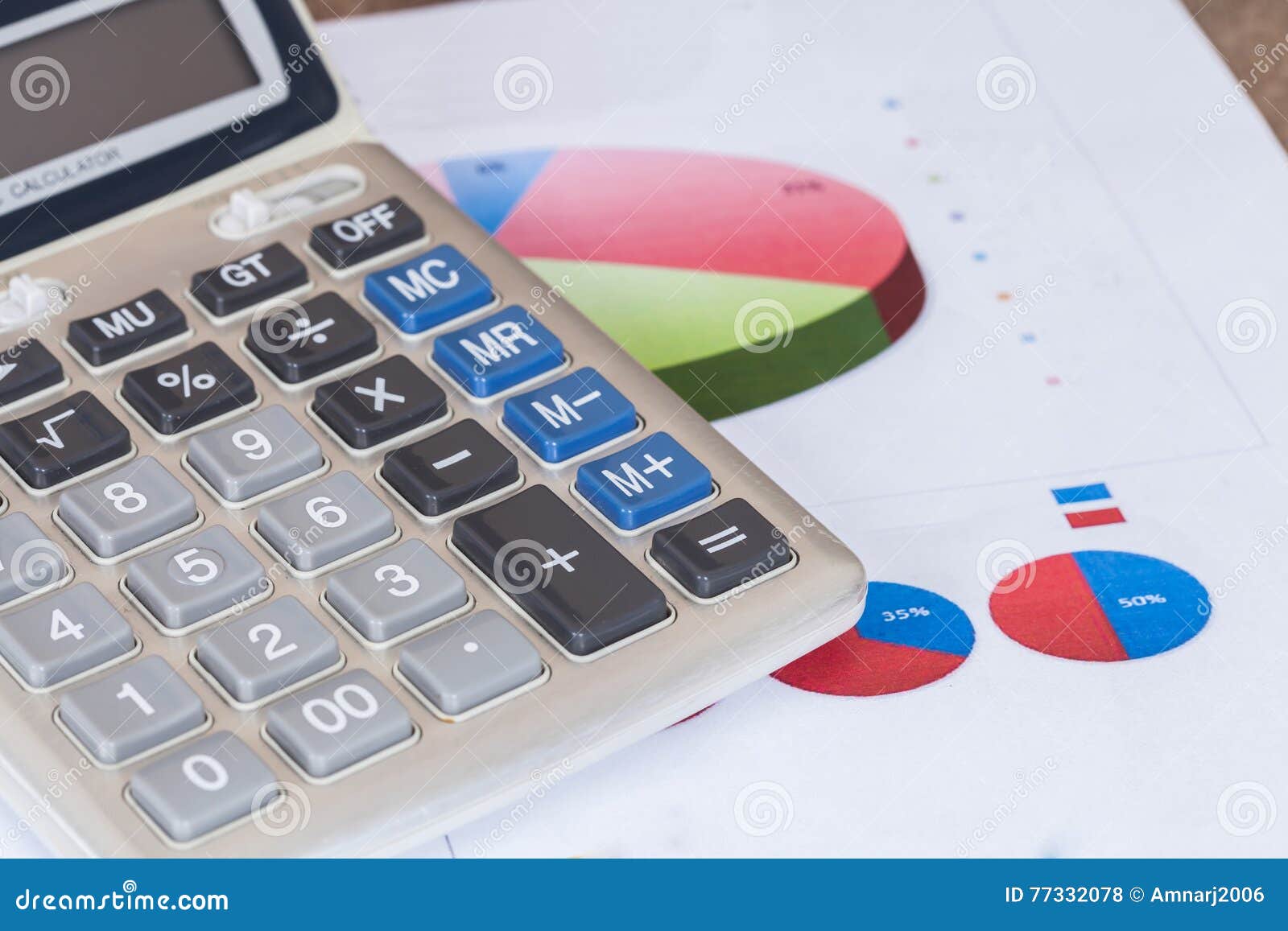 Calculator and Business Diagram Stock Photo Image of figures, crisis