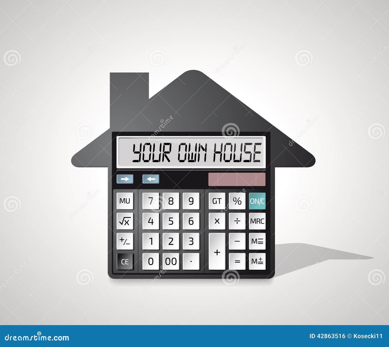 Calculator Buying a House Stock Vector Illustration of budget