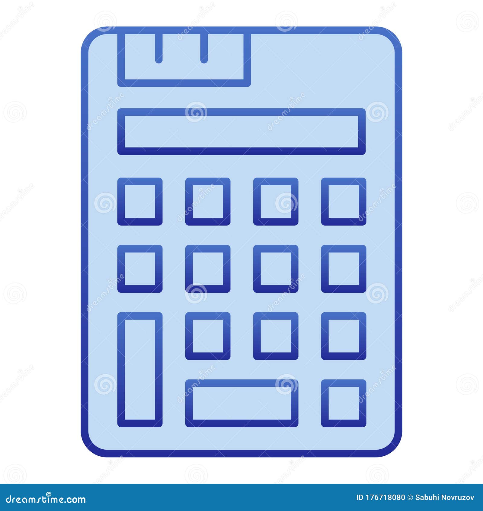 Calculator Color Icon. Simple Tool For Calculate Symbol, Gradient Style Pictogram On White ...