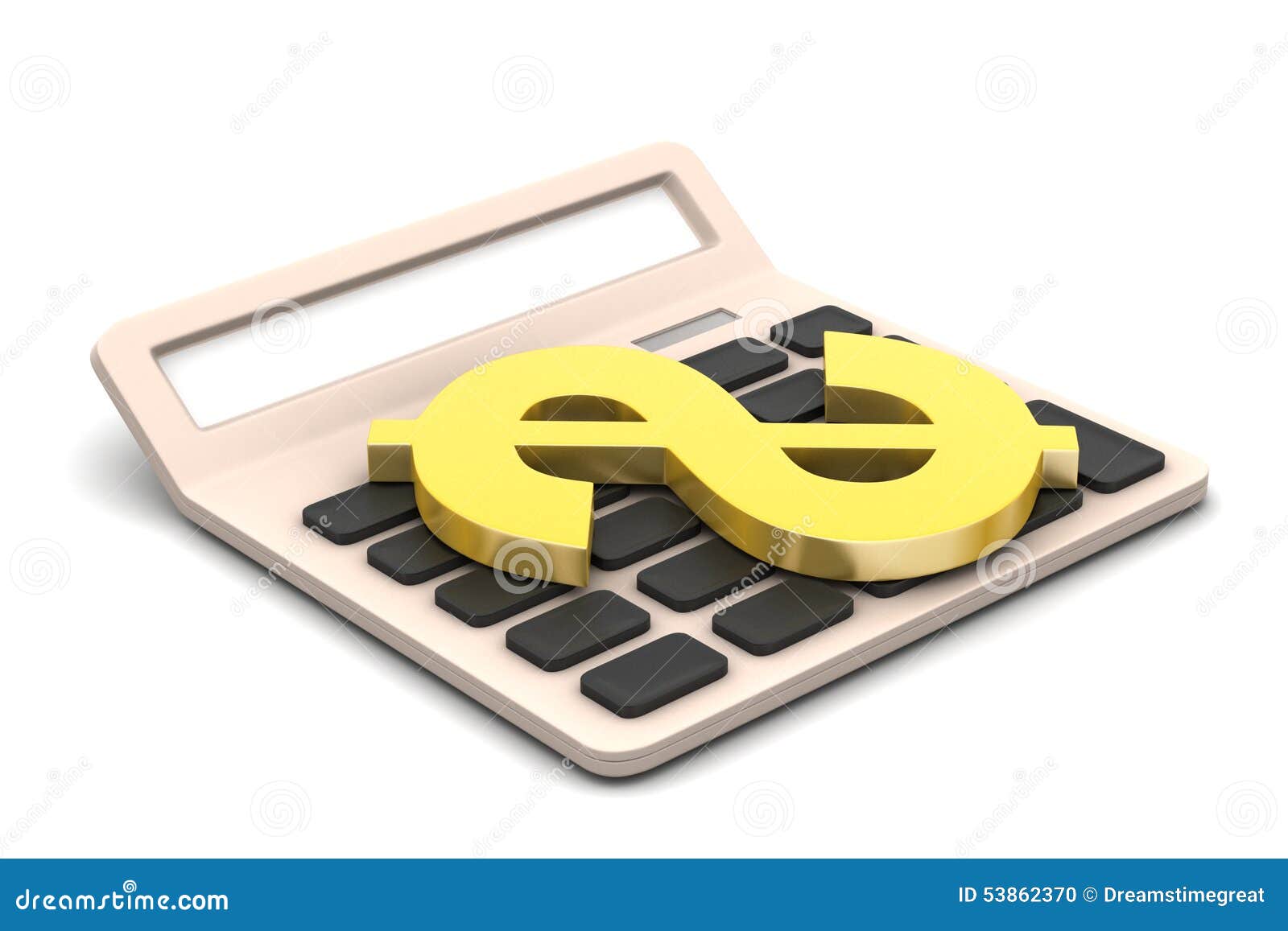 Calculator with Dollar Sign Stock Illustration Illustration of dollar
