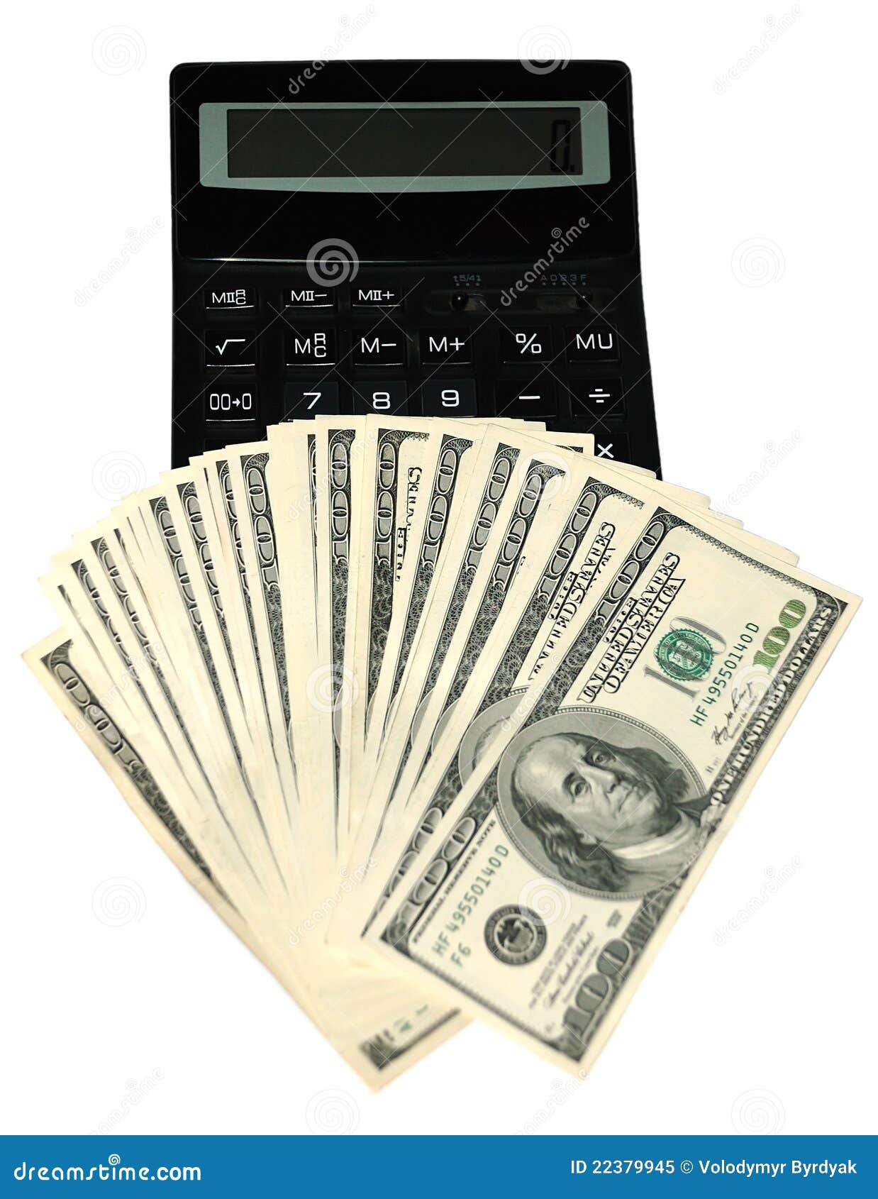 Calculator and dollars stock image. Image of ideas, macro 22379945