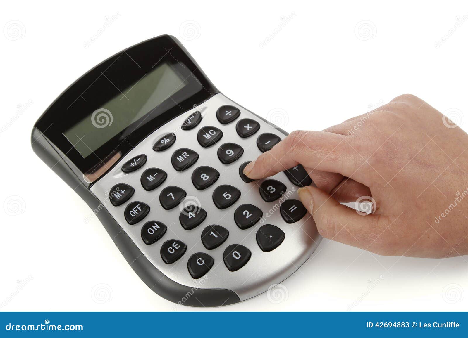 Calculator stock image. Image of calculator, hand, economics 42694883