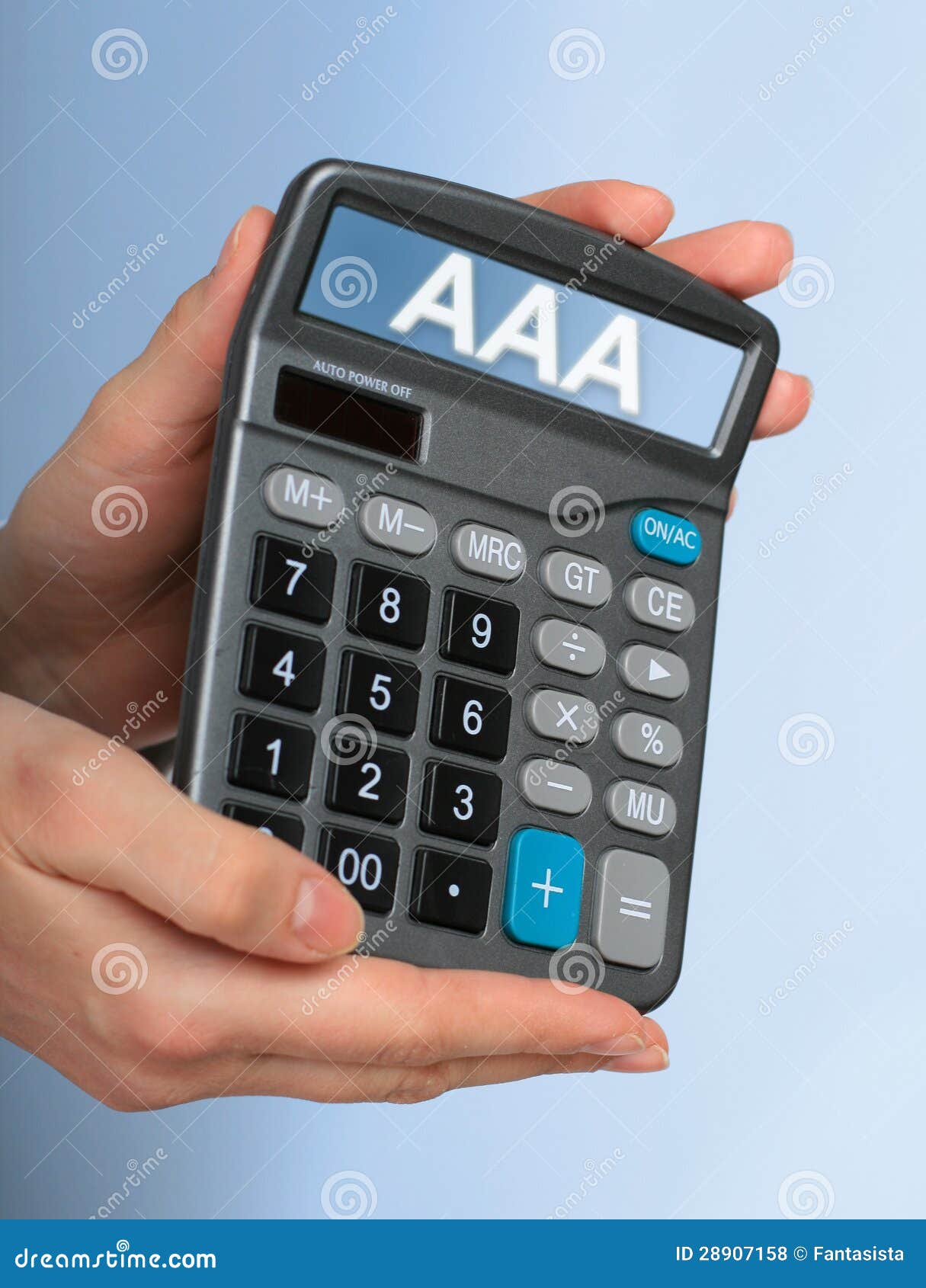 Calculator in hands. stock photo. Image of female, counting 28907158