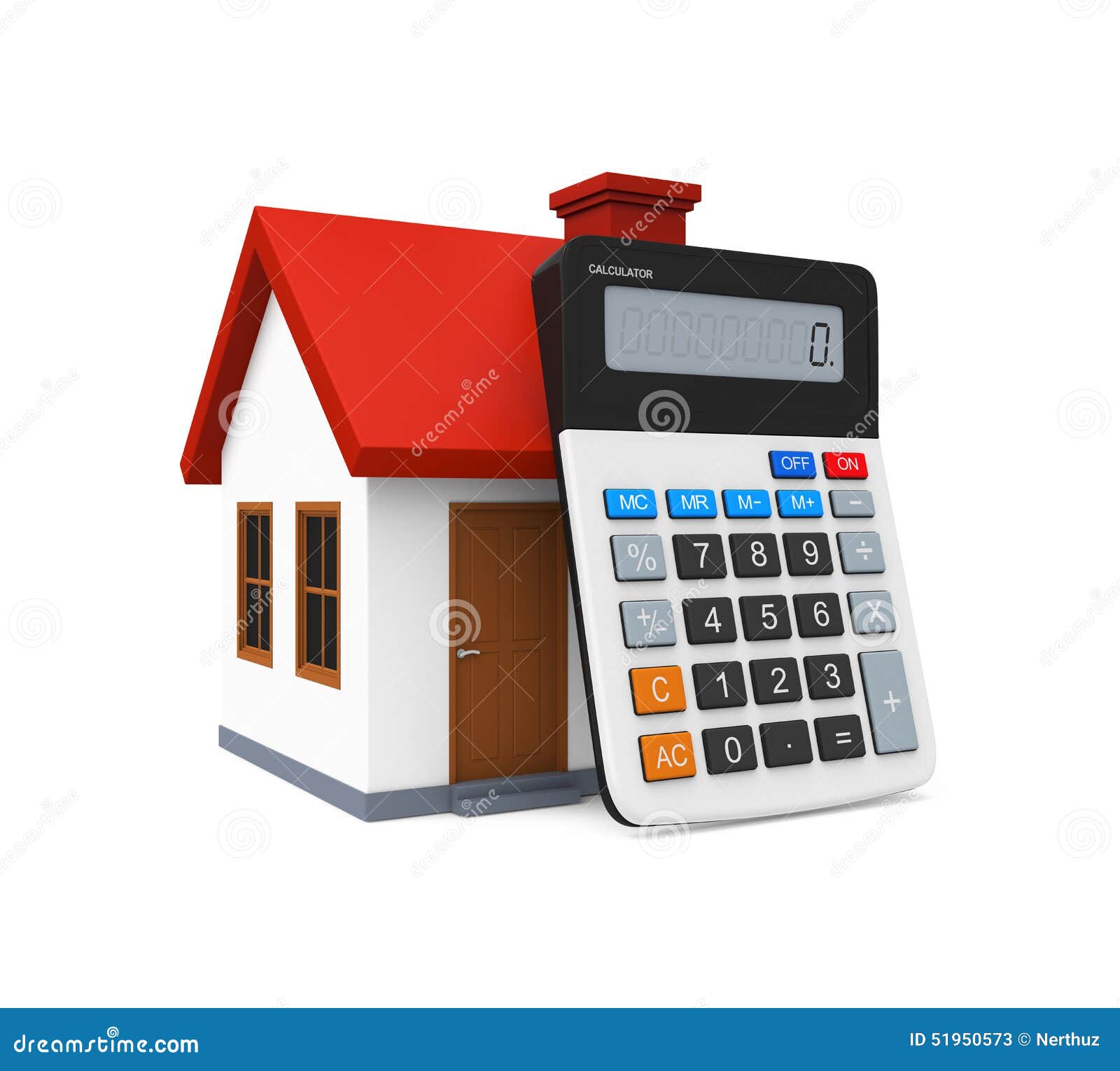 Calculator and House Icon stock illustration. Illustration of banking