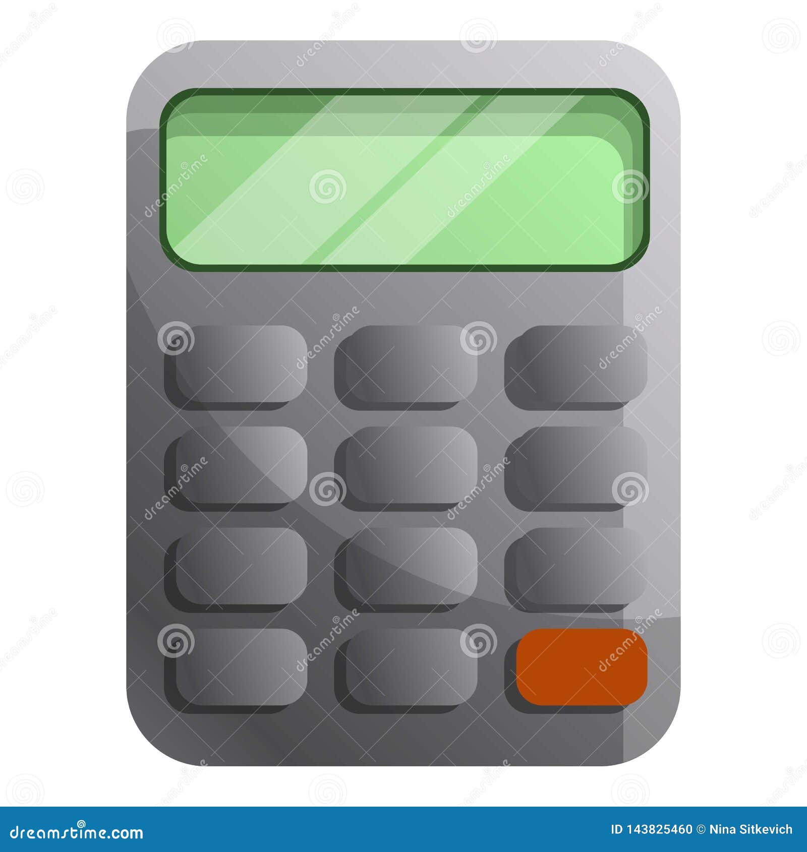 Calculator Icon, Cartoon Style Stock Vector - Illustration of balance