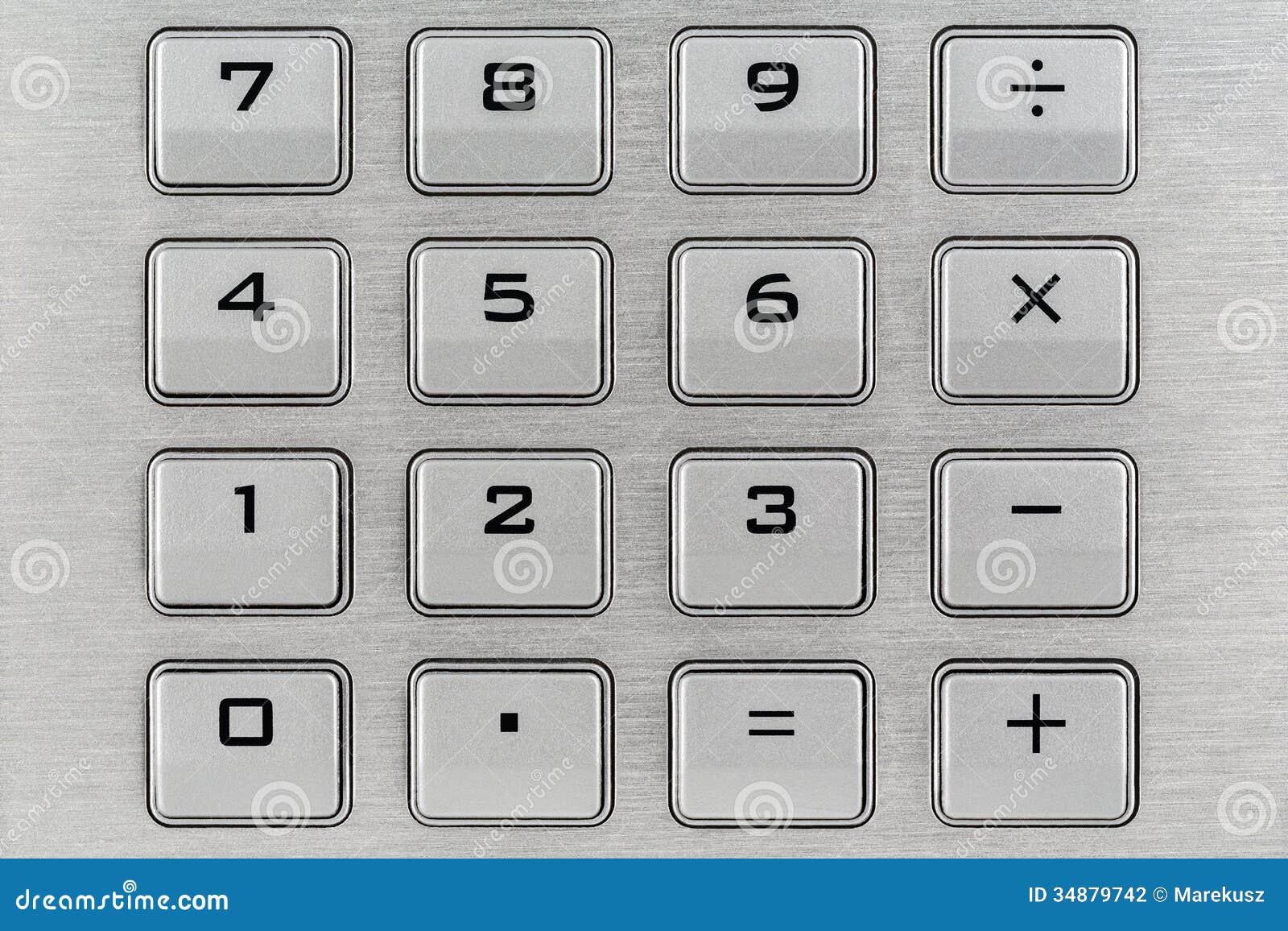 Calculator keypad stock photo. Image of multiplication 34879742