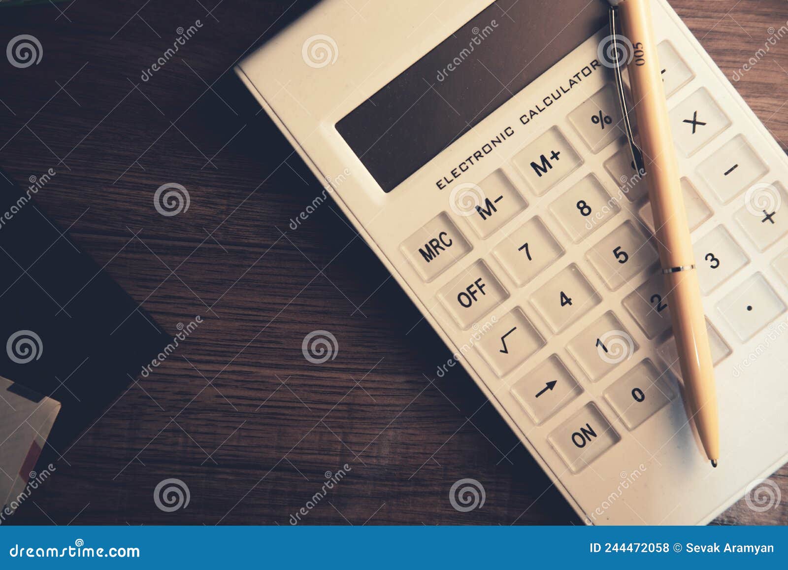 Calculator and Letters on Desk Stock Photo Image of business