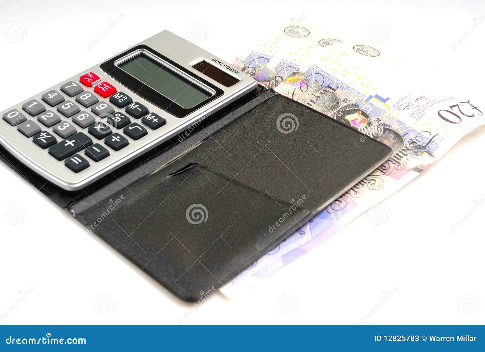 Calculator and money editorial stock photo. Image of sterling - 12825783