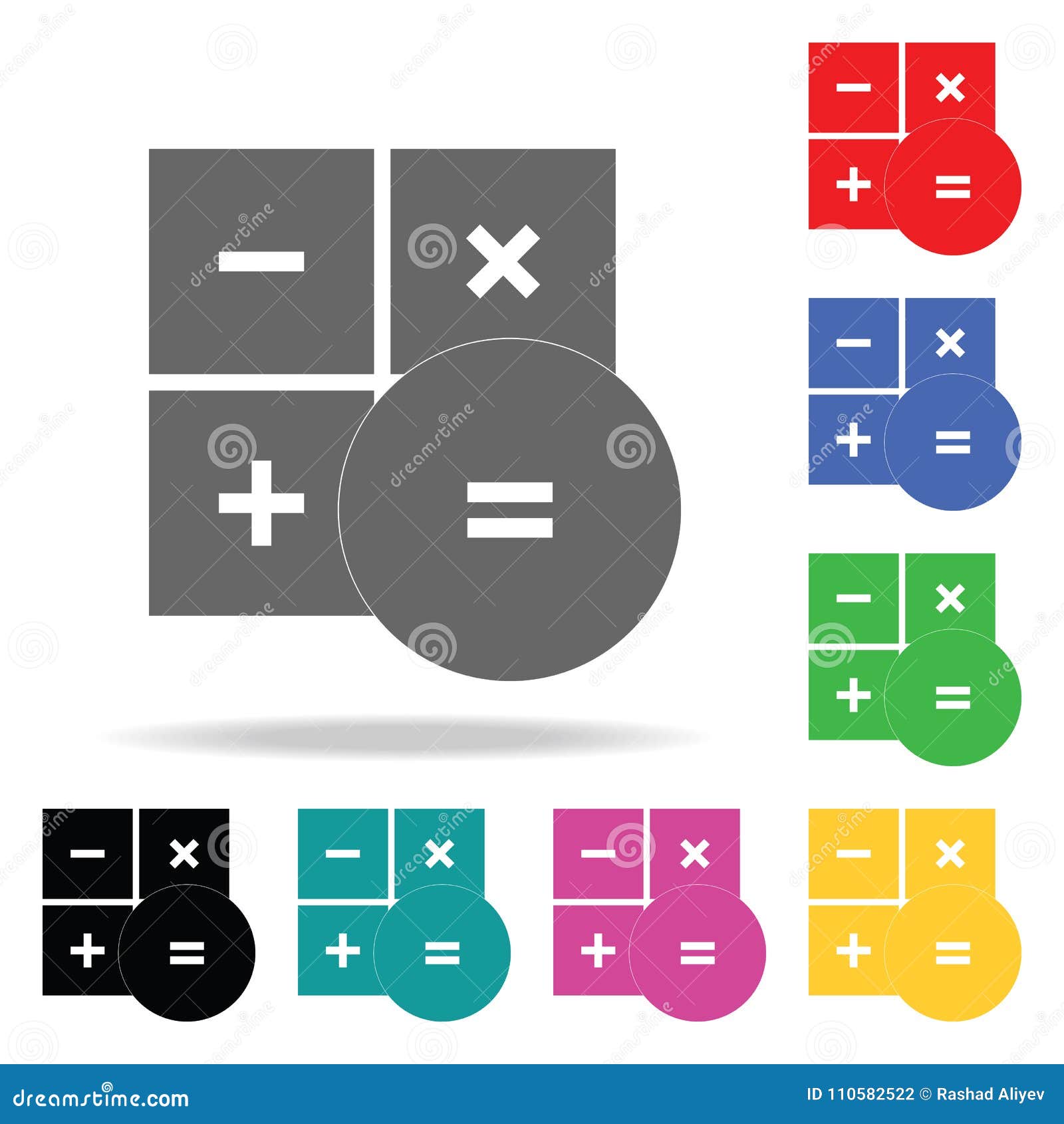 calculator sign icon elements
